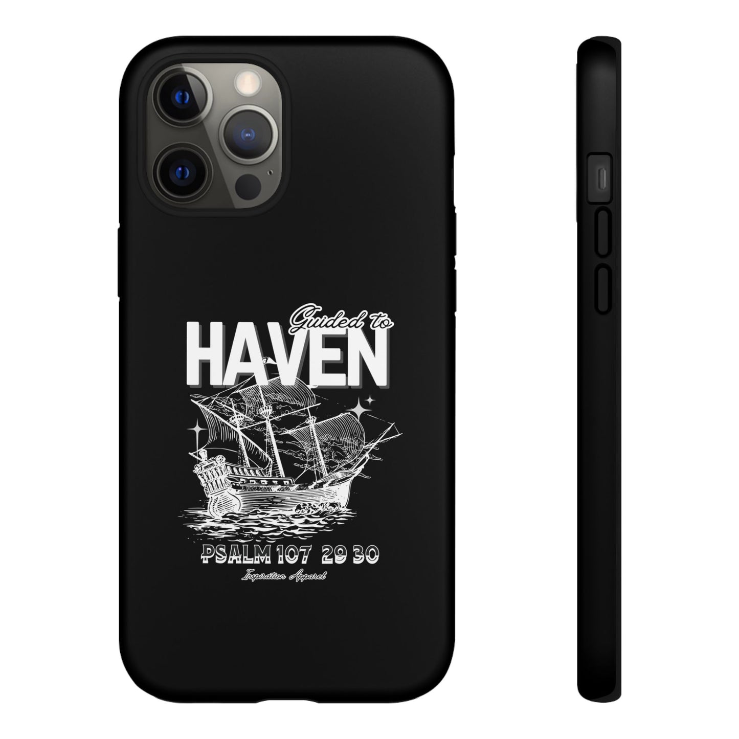 Guided to Haven Psalm 107:29–30 Stylish Phone Case