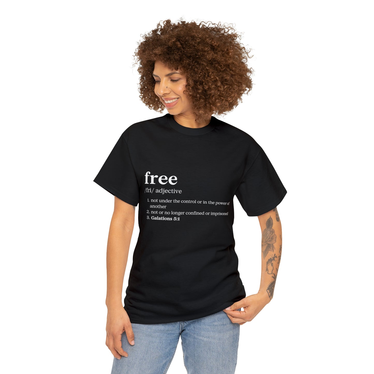 FREE -Galatians 5:1  Unisex Heavy Cotton Tee