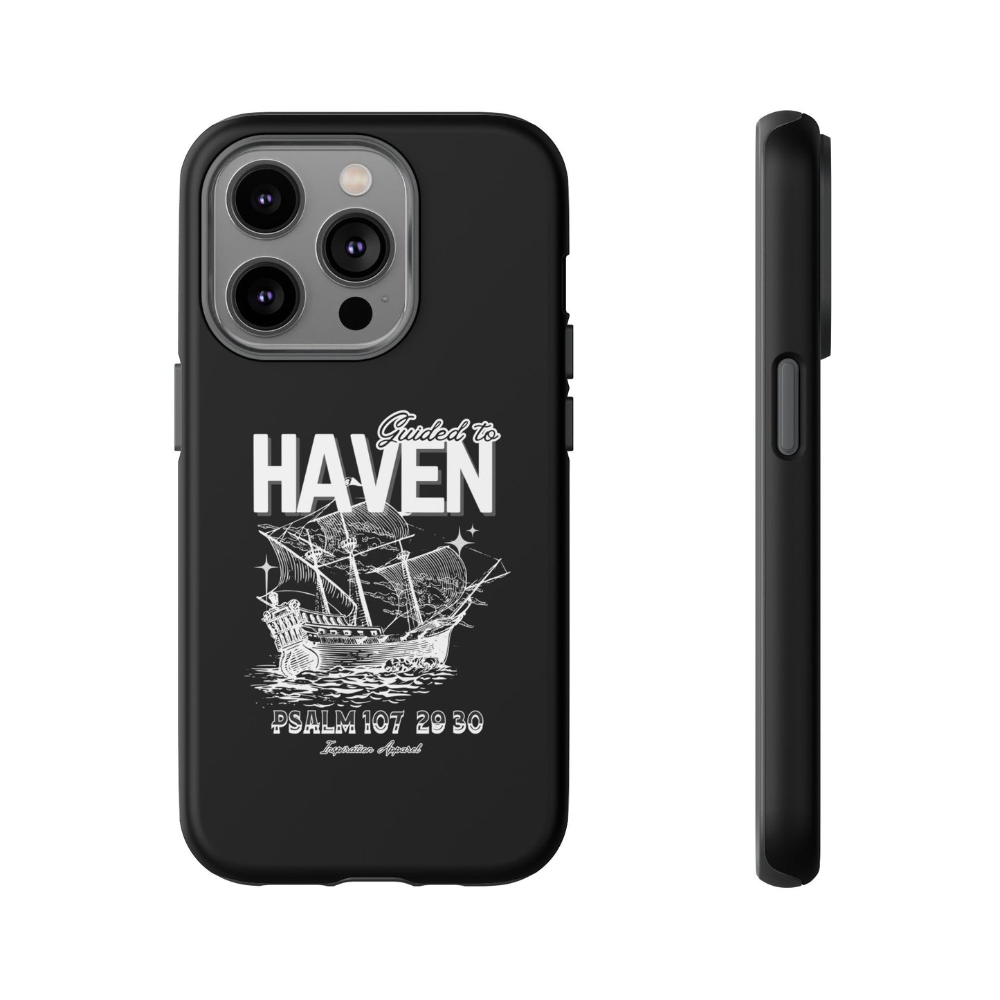 Guided to Haven Psalm 107:29–30 Stylish Phone Case