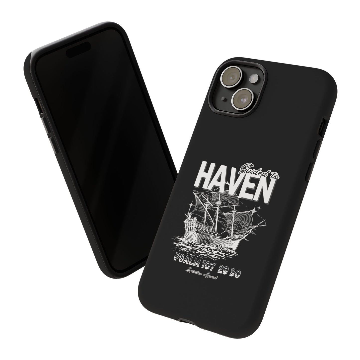 Guided to Haven Psalm 107:29–30 Stylish Phone Case