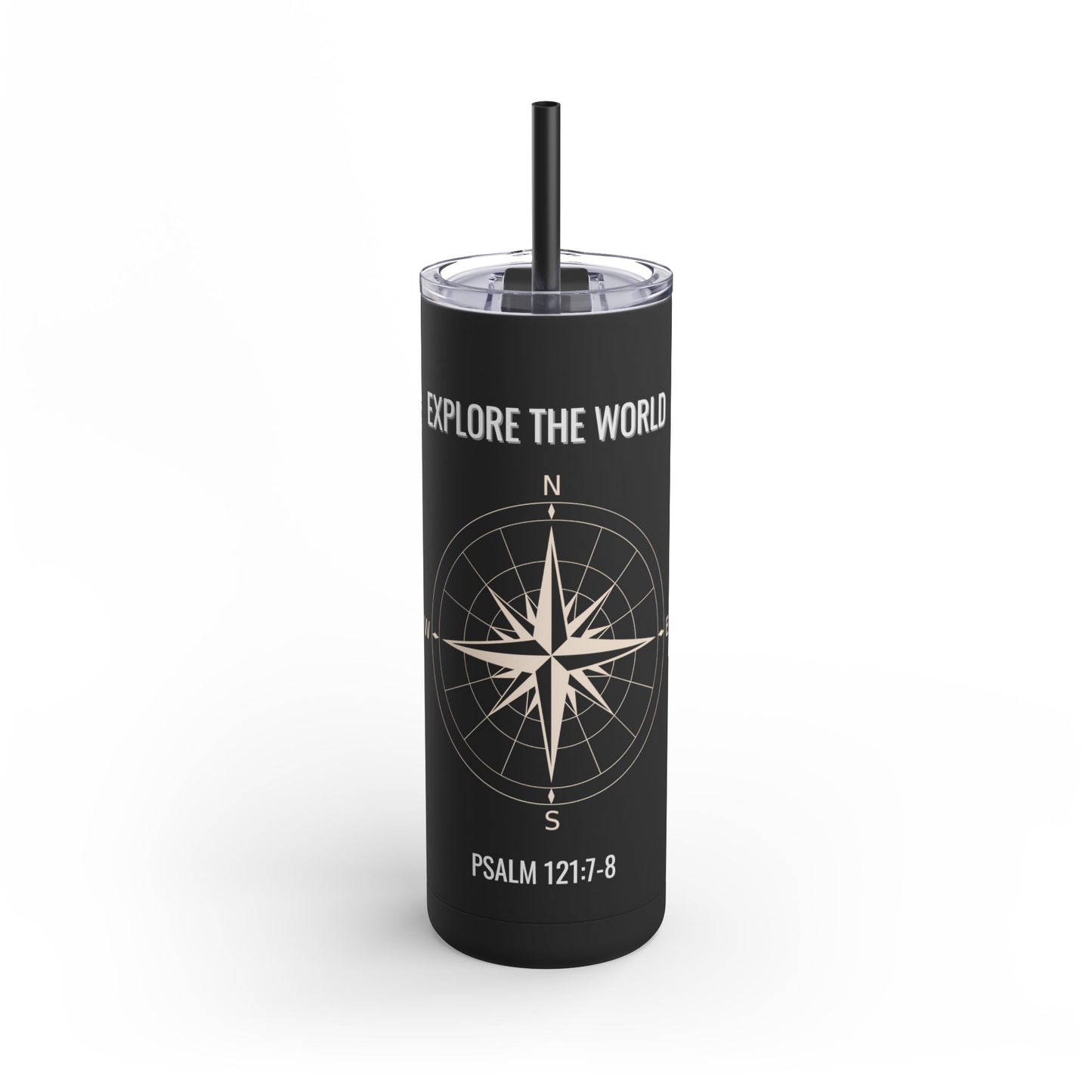 Explore The World Skinny Matte Tumbler, 20oz