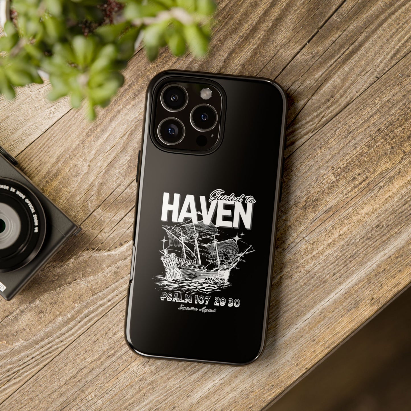 Guided to Haven Psalm 107:29–30 Stylish Phone Case
