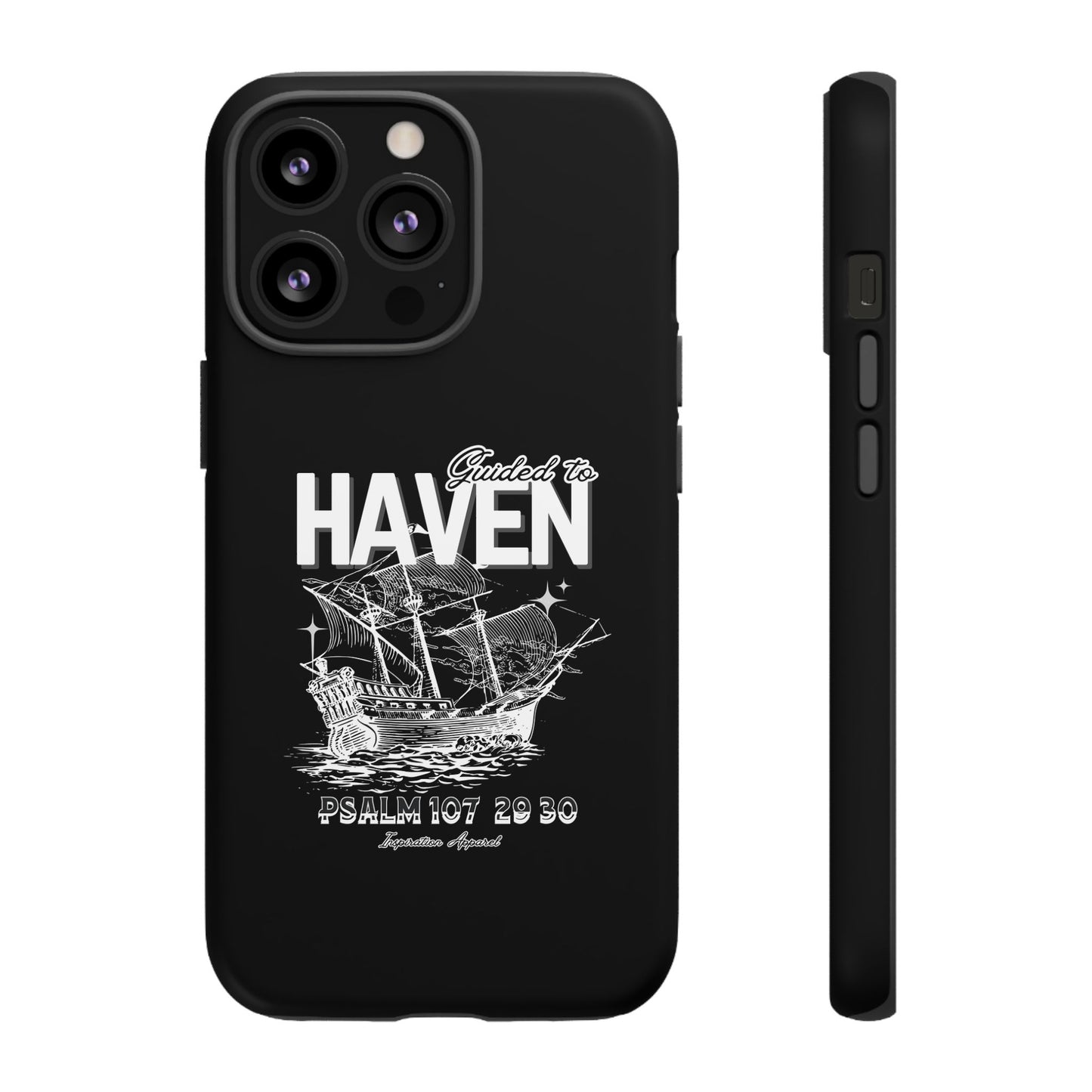 Guided to Haven Psalm 107:29–30 Stylish Phone Case