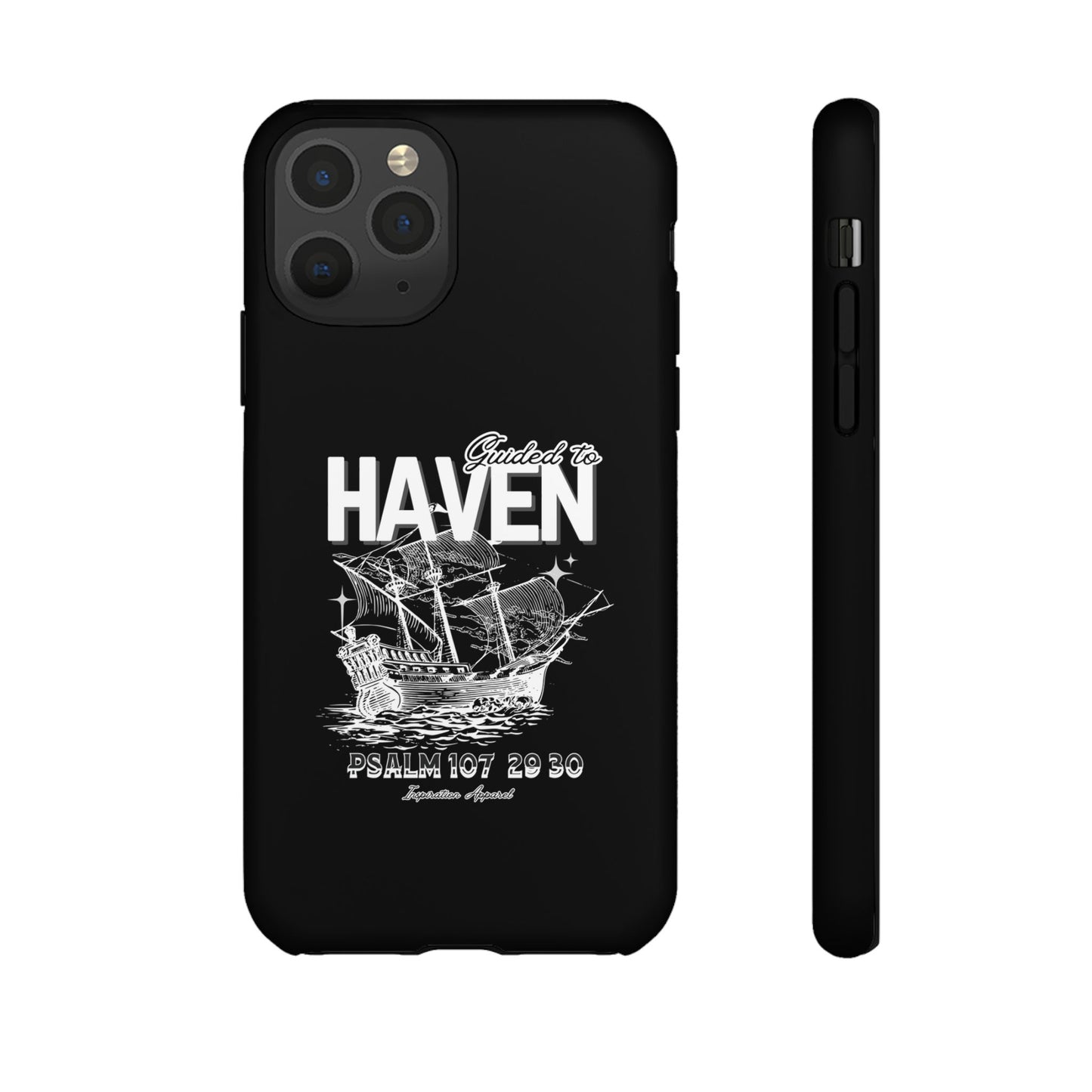 Guided to Haven Psalm 107:29–30 Stylish Phone Case