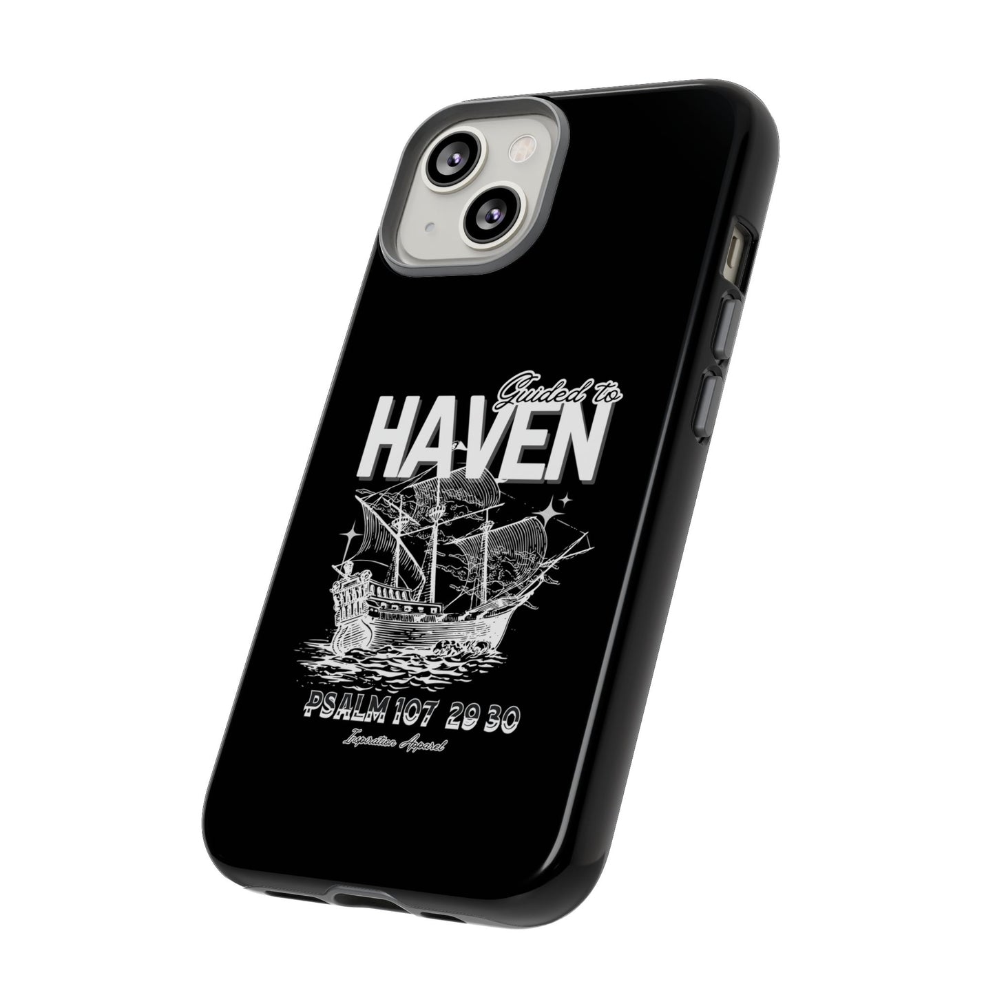 Guided to Haven Psalm 107:29–30 Stylish Phone Case