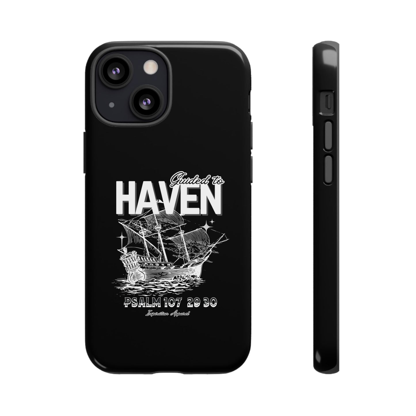 Guided to Haven Psalm 107:29–30 Stylish Phone Case
