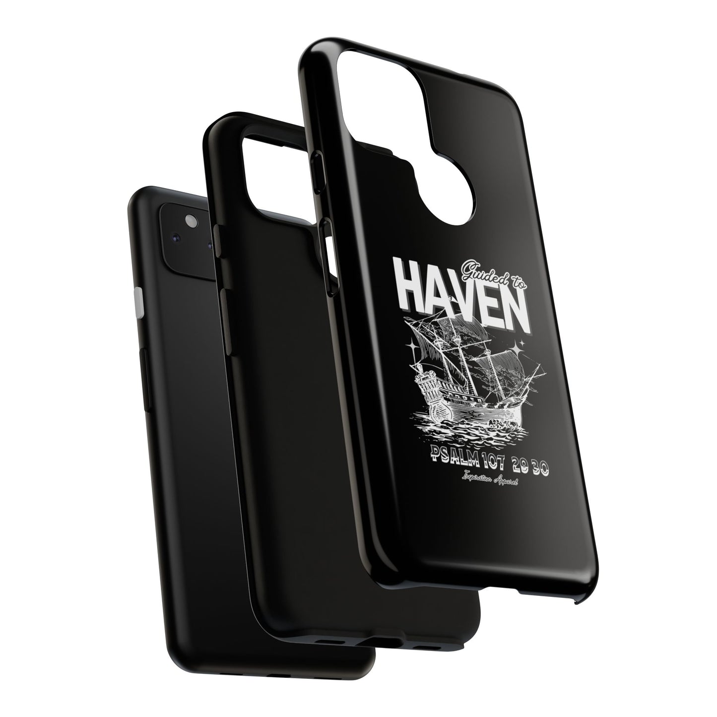 Guided to Haven Psalm 107:29–30 Stylish Phone Case