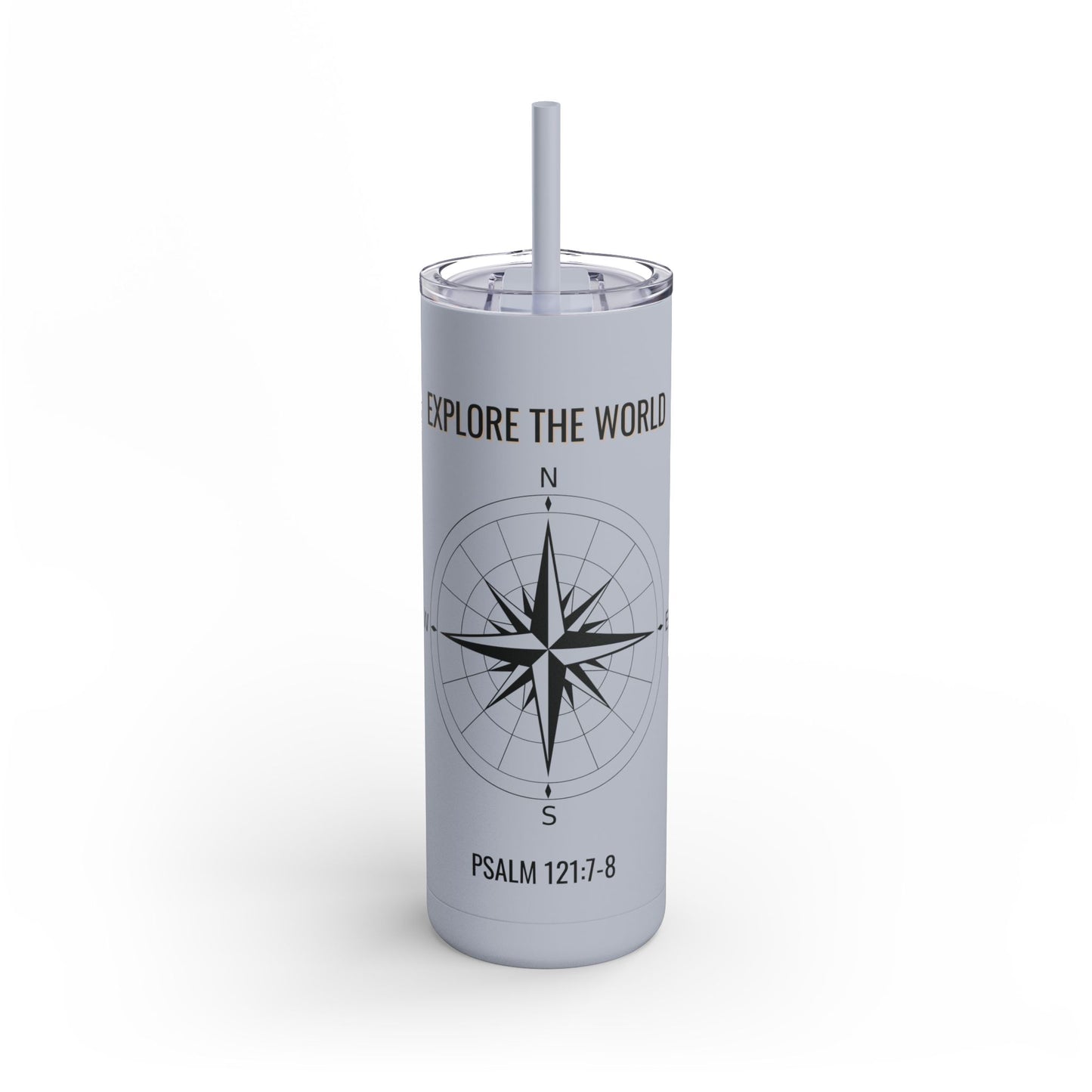 Explore The World Skinny Matte Tumbler, 20oz
