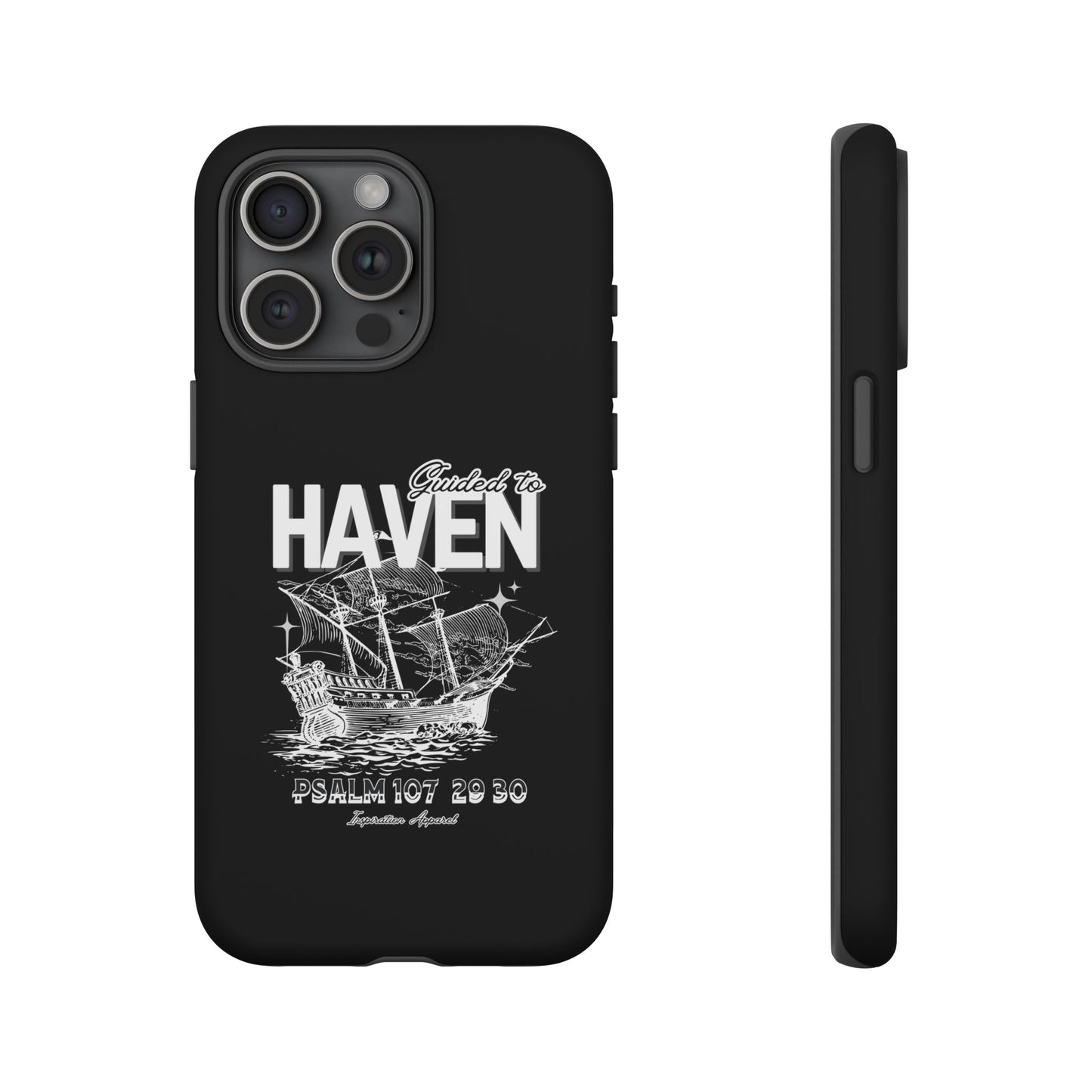Guided to Haven Psalm 107:29–30 Stylish Phone Case