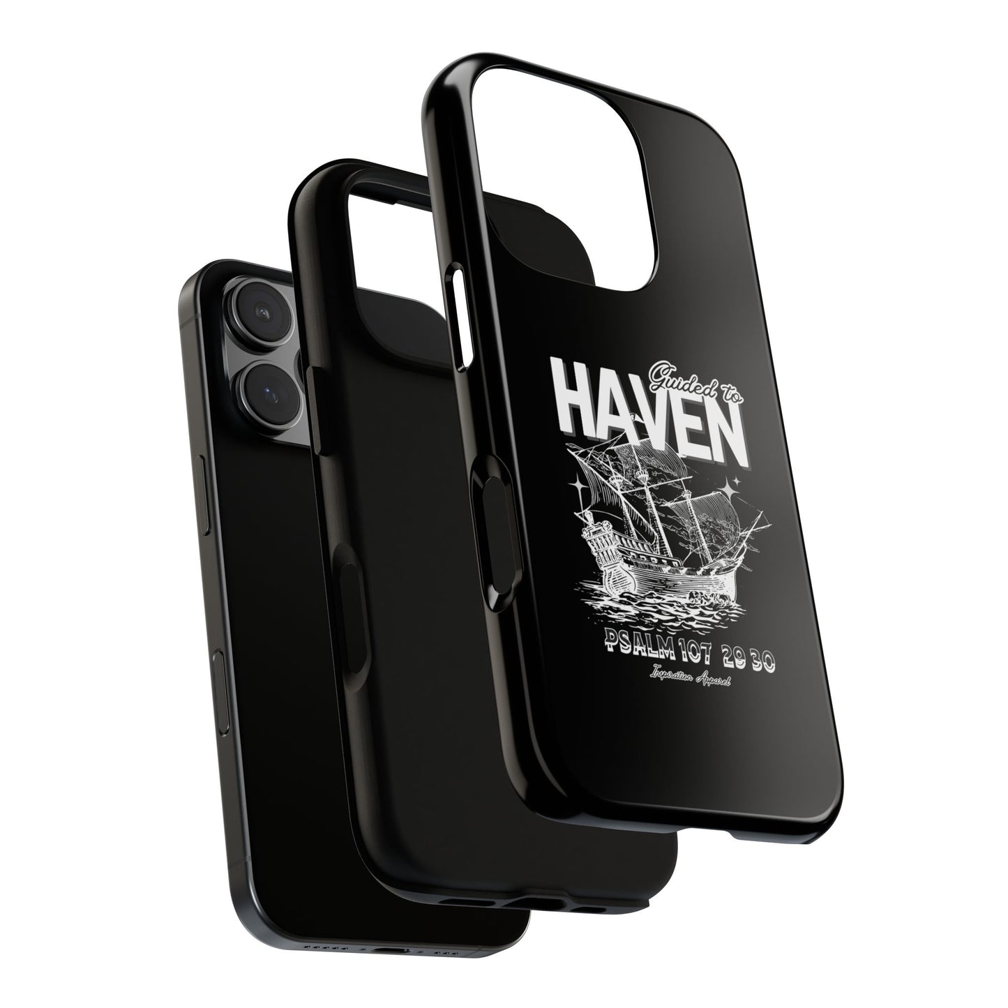 Guided to Haven Psalm 107:29–30 Stylish Phone Case