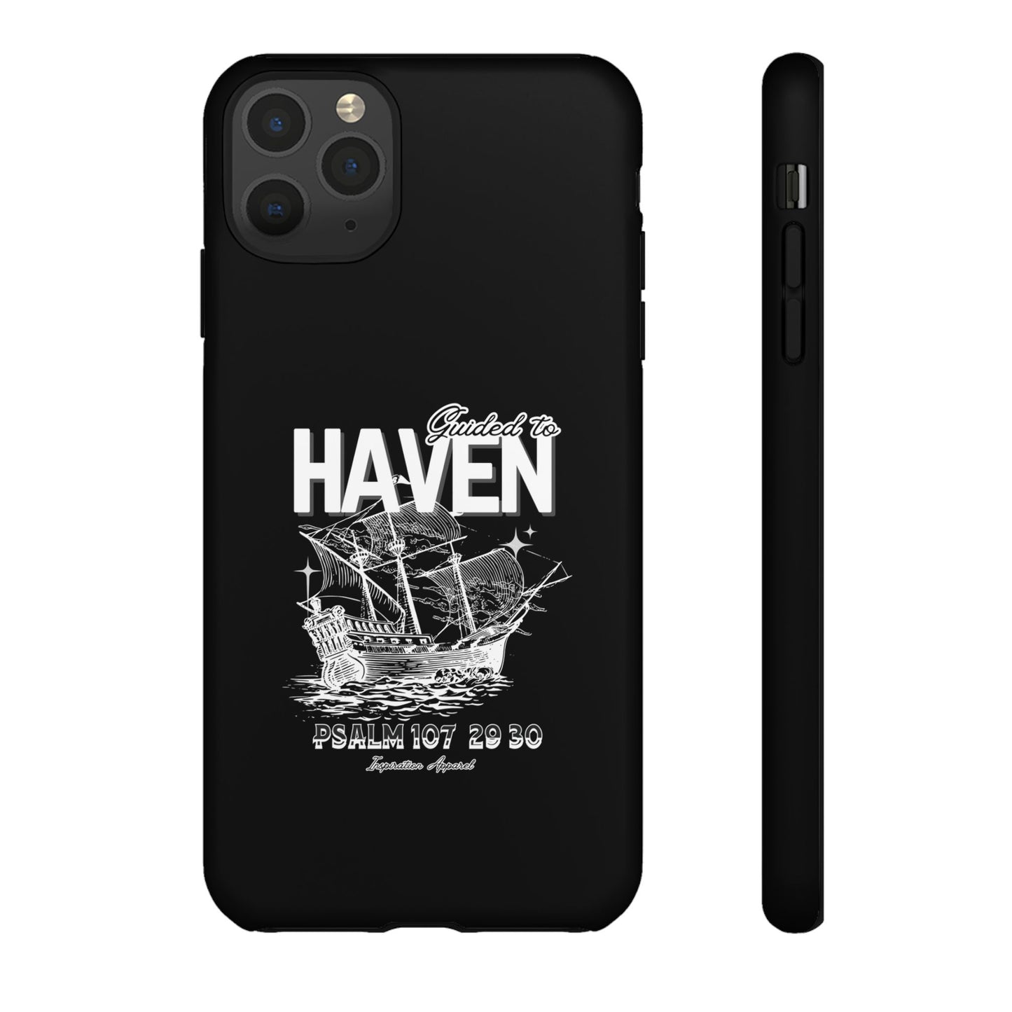 Guided to Haven Psalm 107:29–30 Stylish Phone Case
