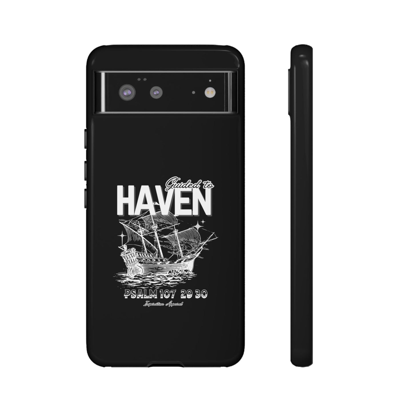 Guided to Haven Psalm 107:29–30 Stylish Phone Case