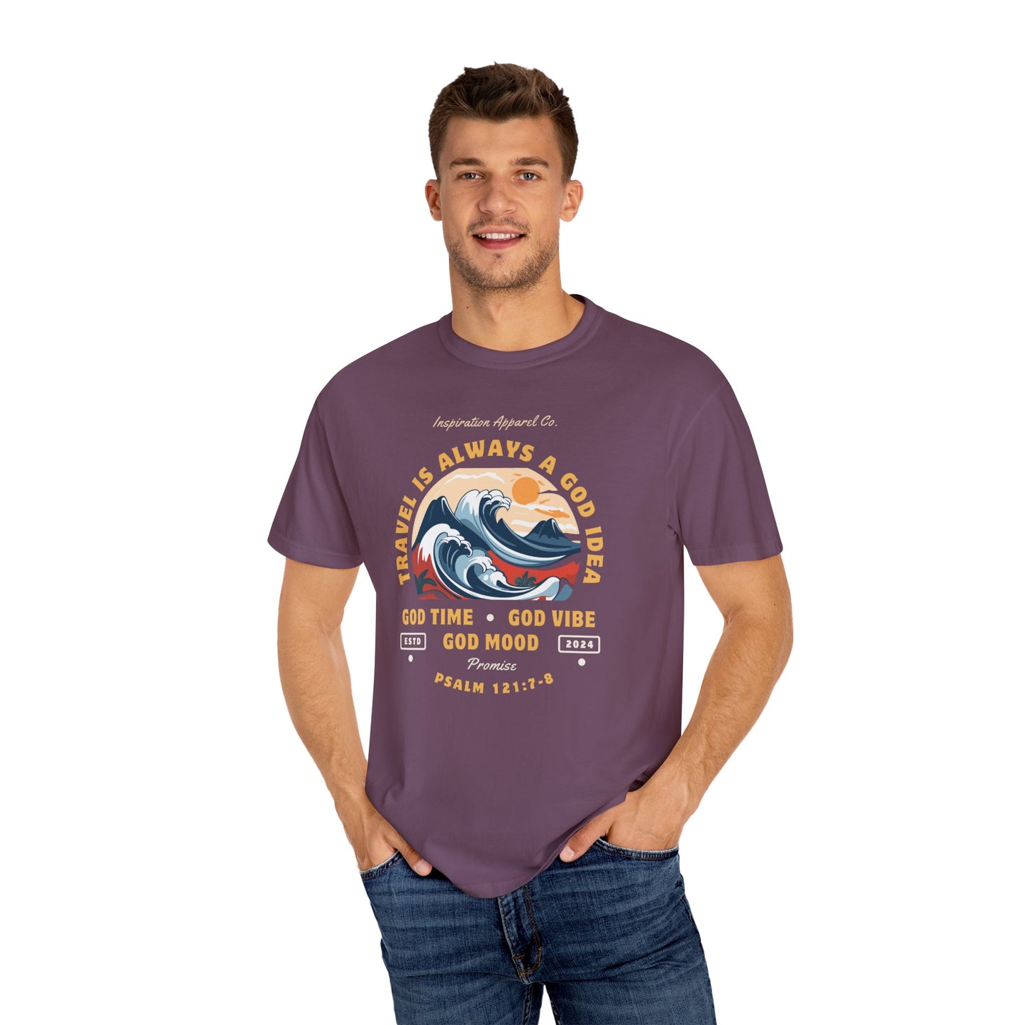Travel is Always a God Idea Unisex Garment-Dyed T-shirt