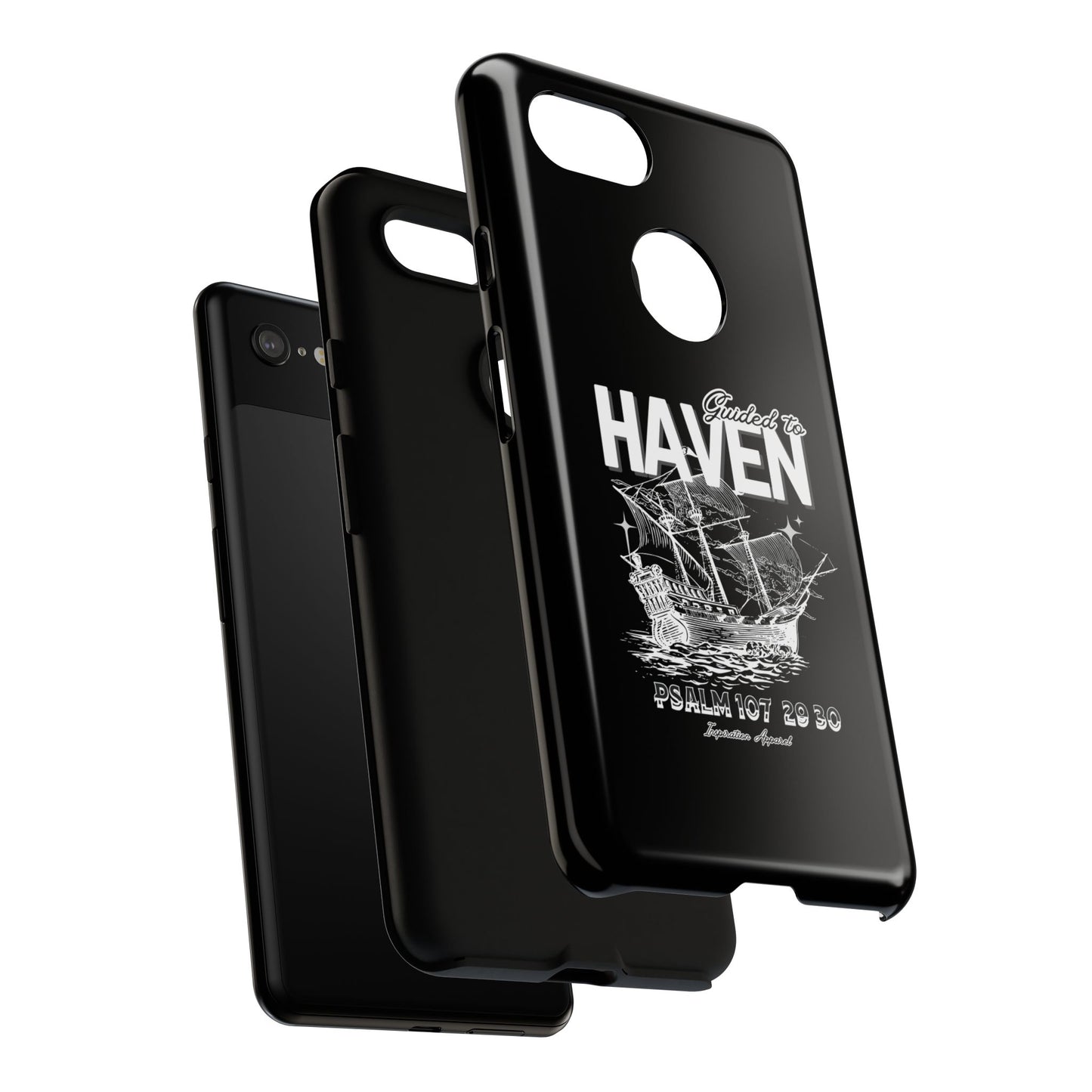 Guided to Haven Psalm 107:29–30 Stylish Phone Case
