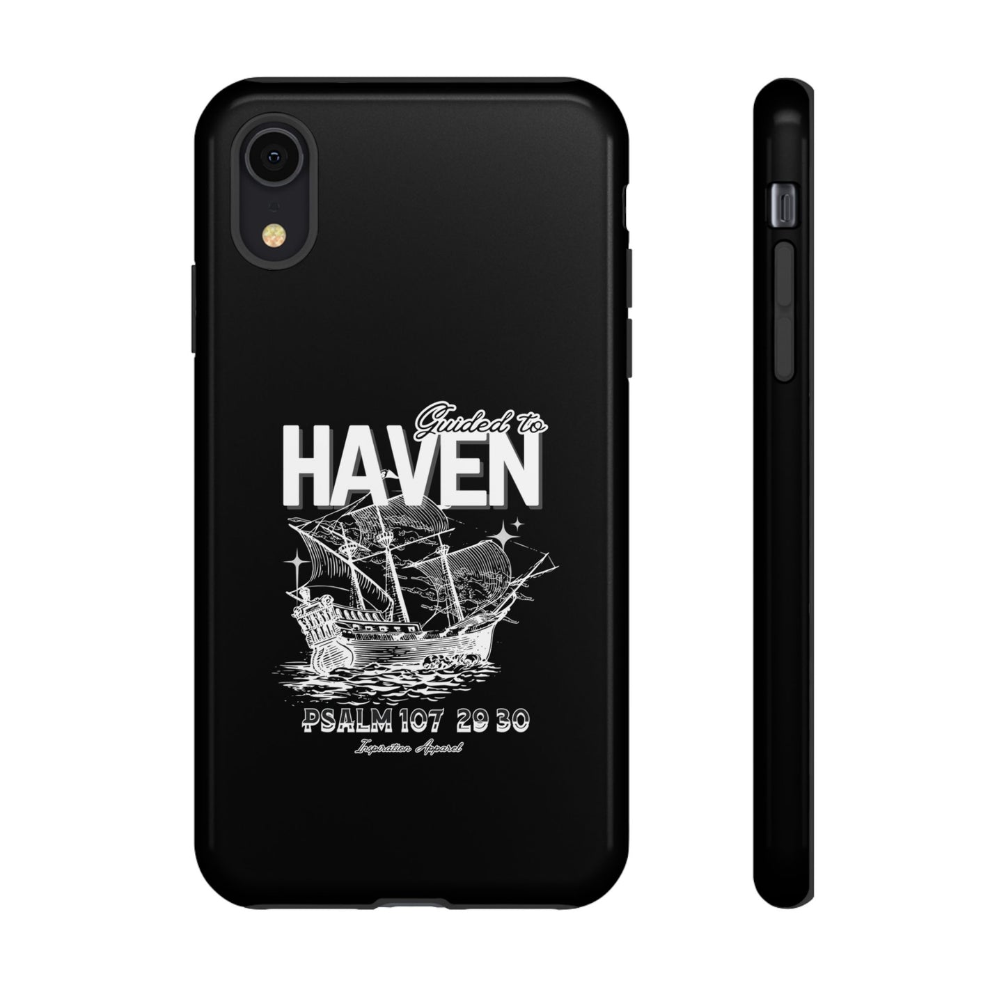 Guided to Haven Psalm 107:29–30 Stylish Phone Case
