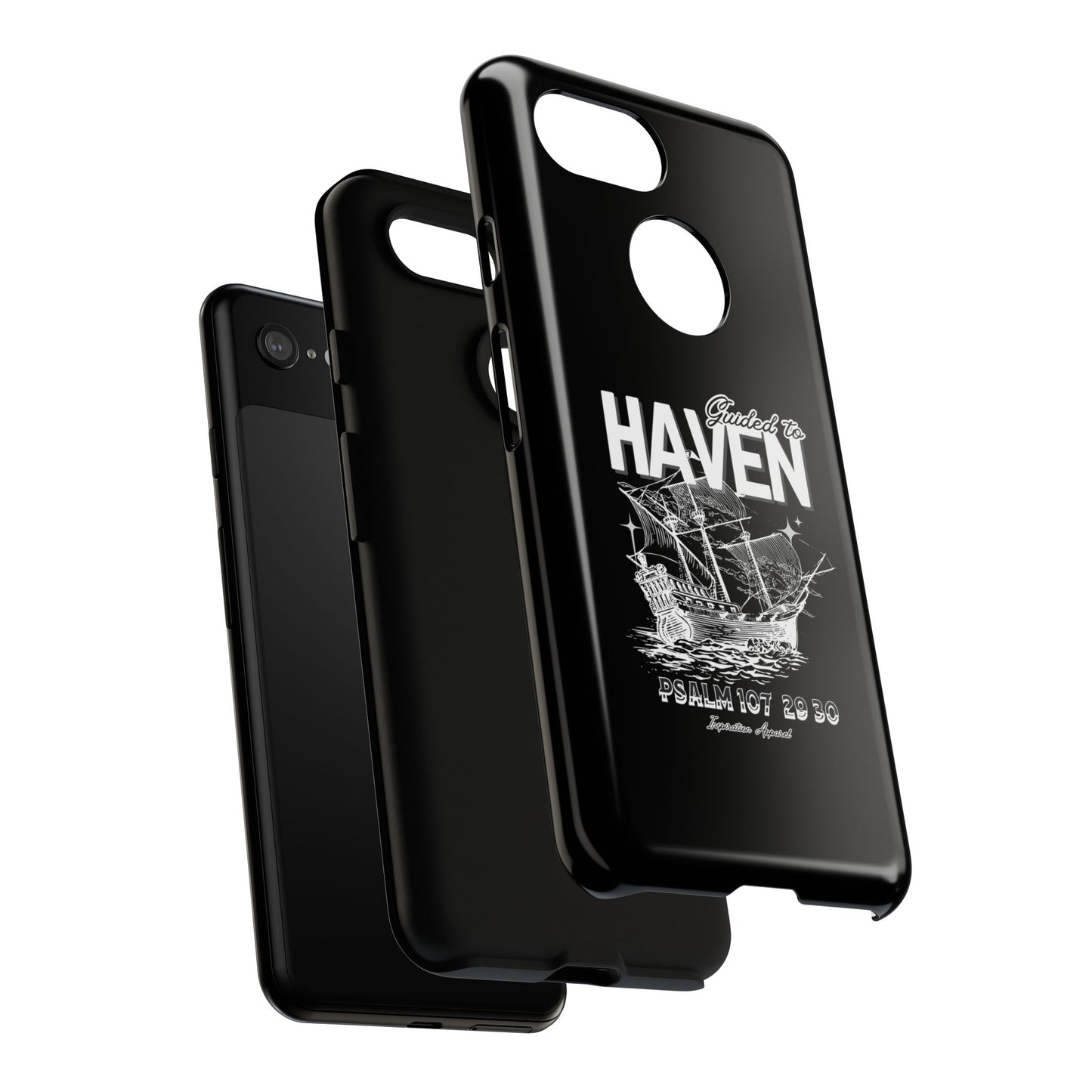 Guided to Haven Psalm 107:29–30 Stylish Phone Case