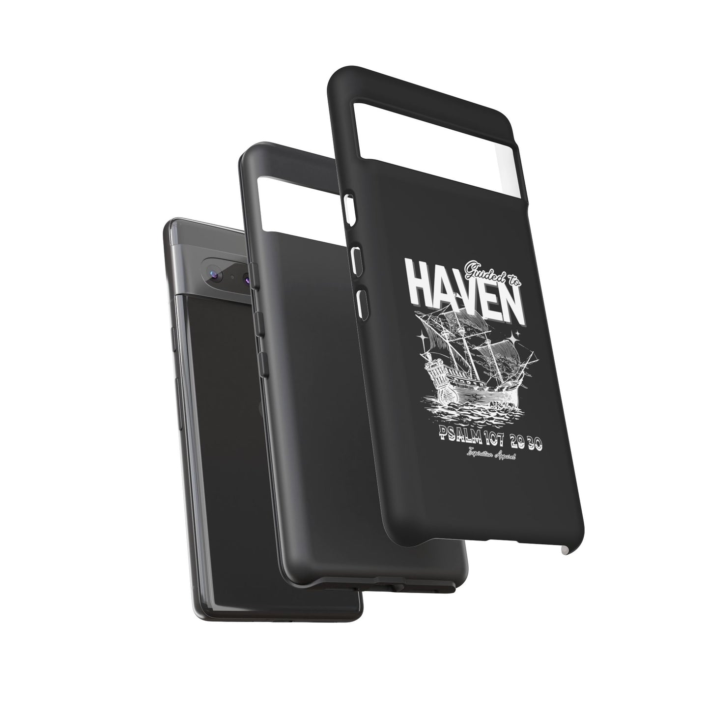 Guided to Haven Psalm 107:29–30 Stylish Phone Case