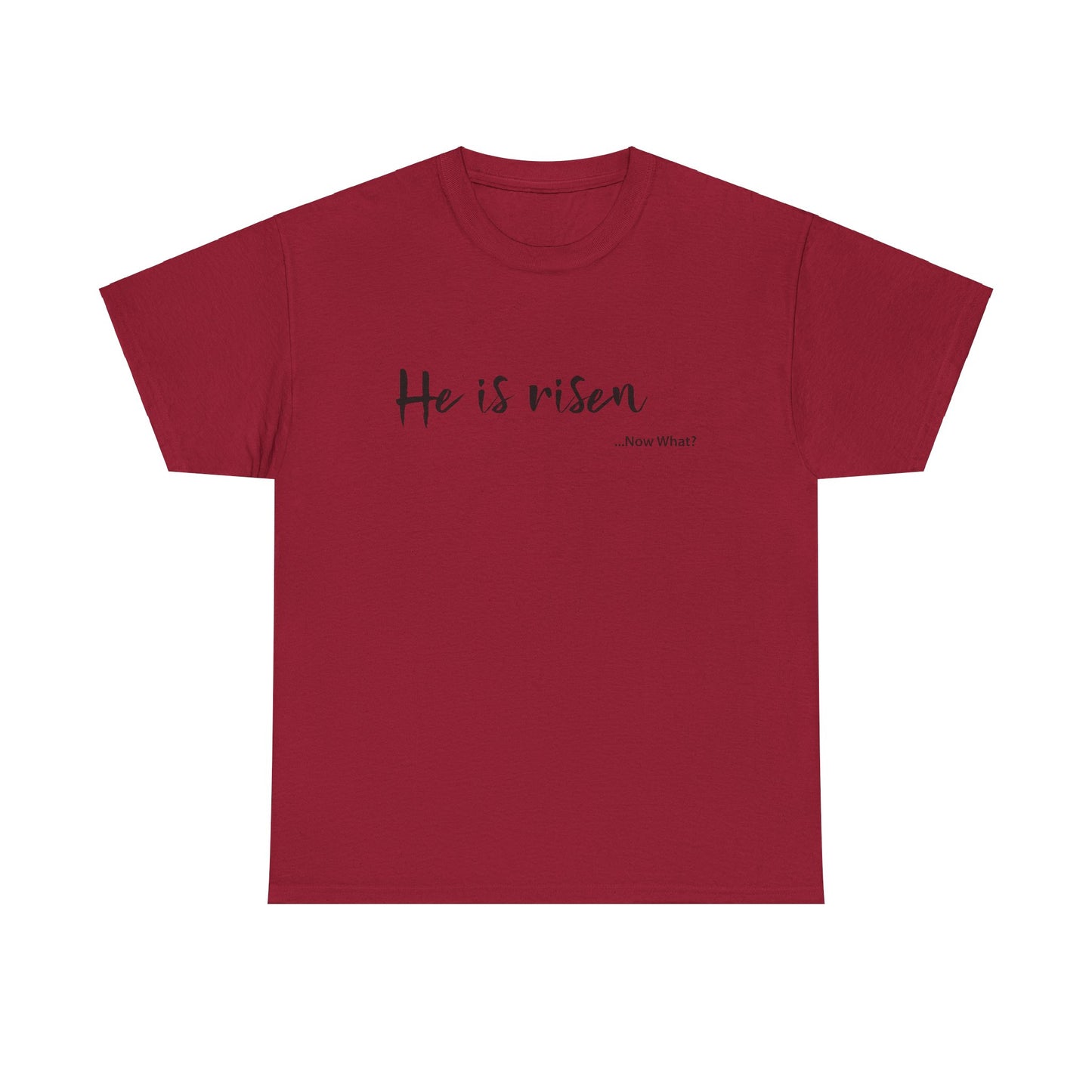 TWC - He Is Risen...Now What?-Unisex Heavy Cotton Tee