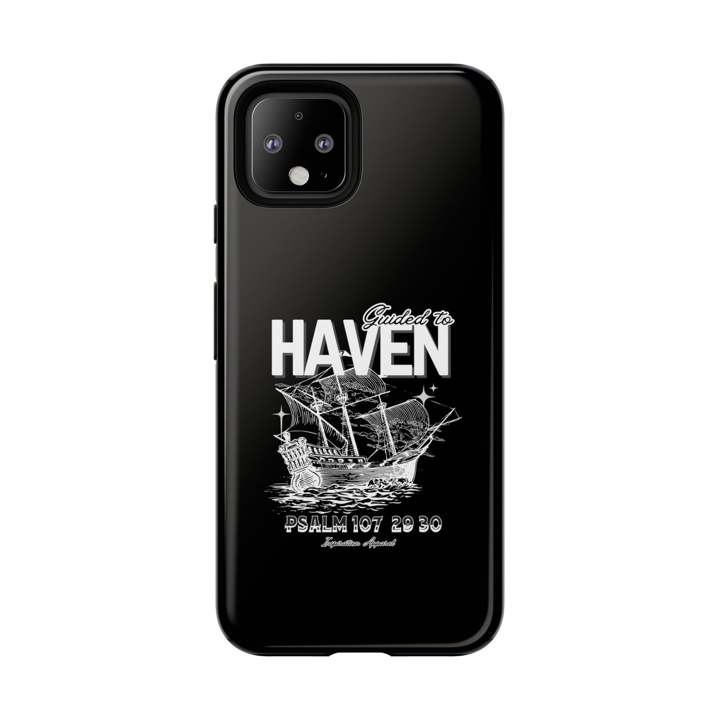 Guided to Haven Psalm 107:29–30 Stylish Phone Case