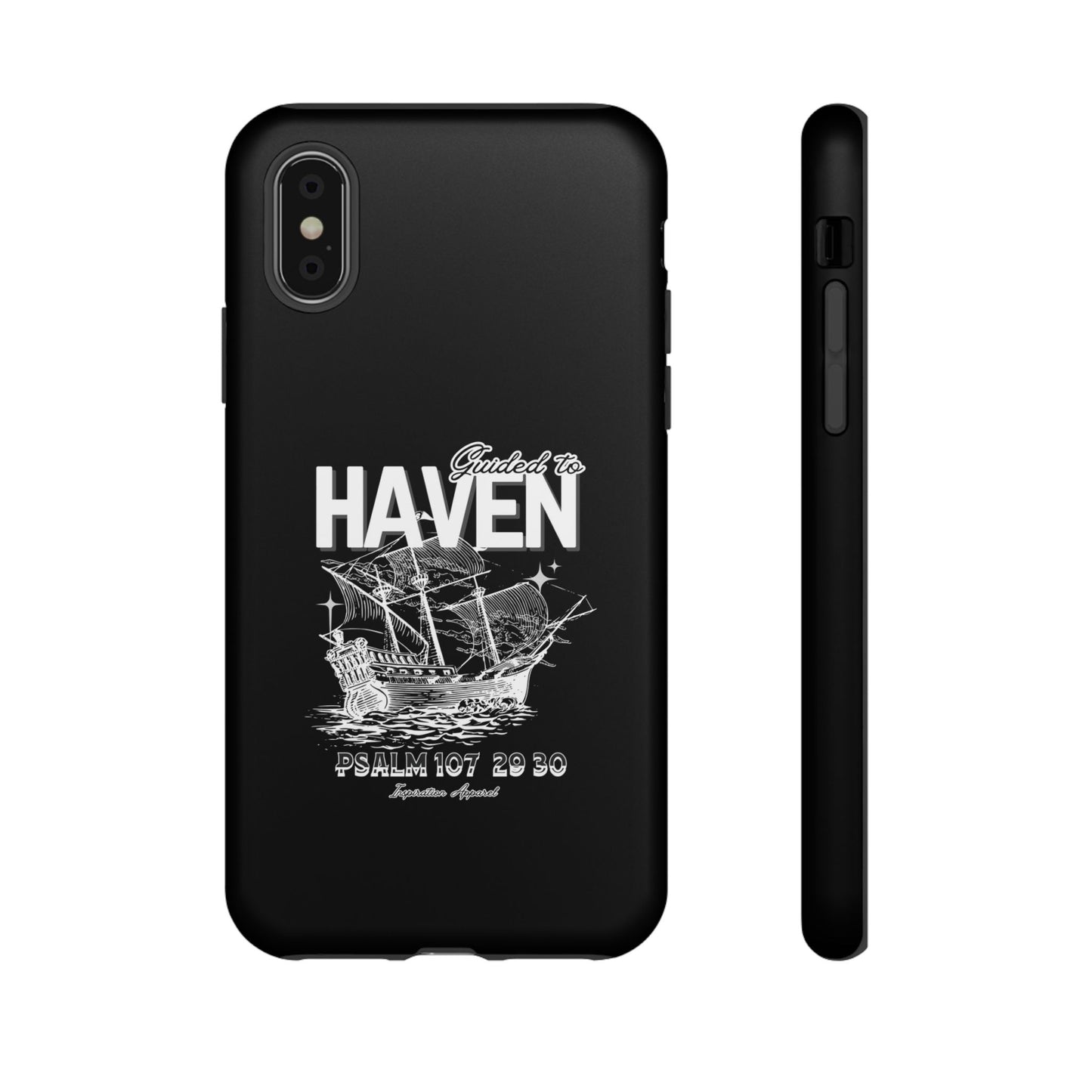 Guided to Haven Psalm 107:29–30 Stylish Phone Case