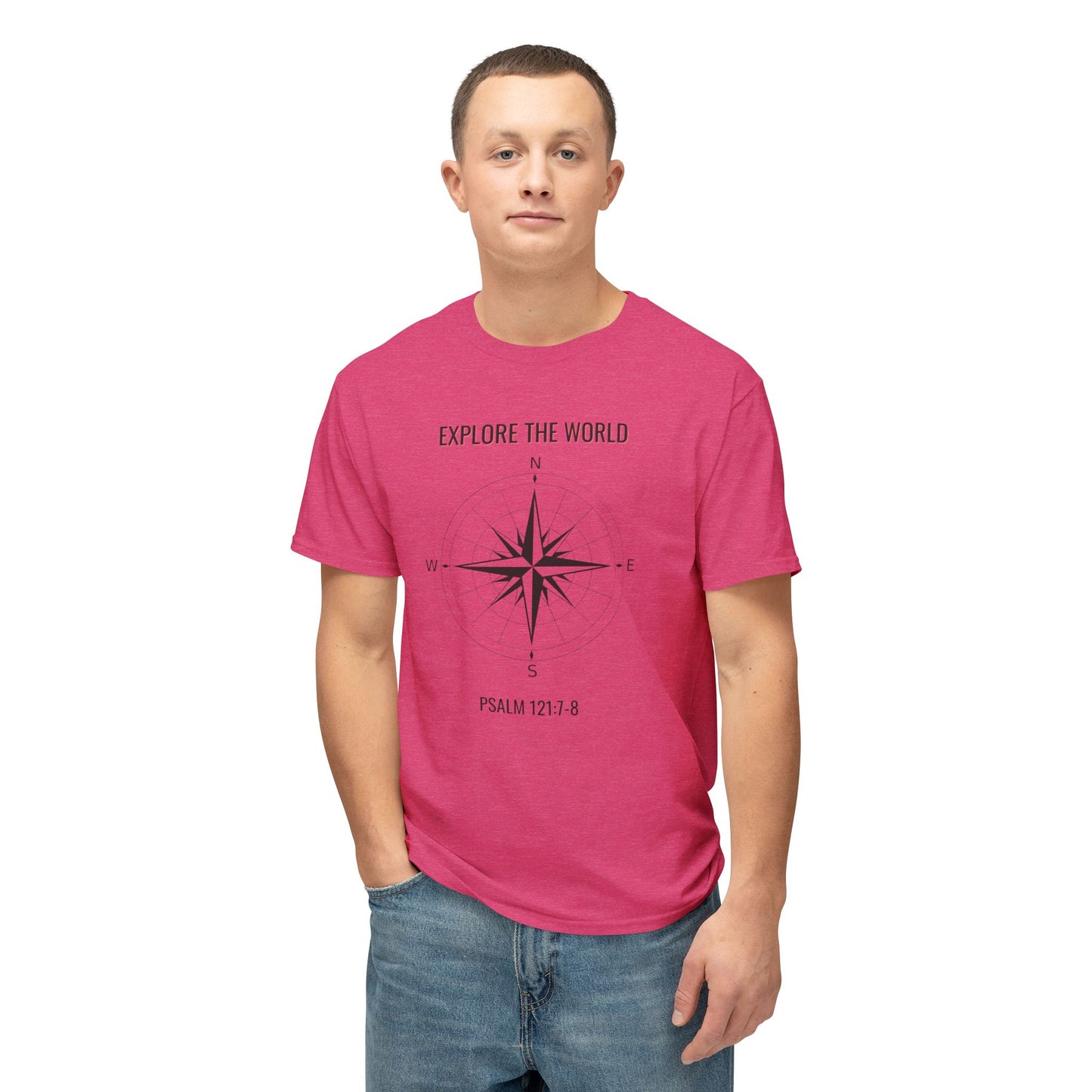Explore The World Psalm 121:7-8Unisex HD Cotton™ T-shirt