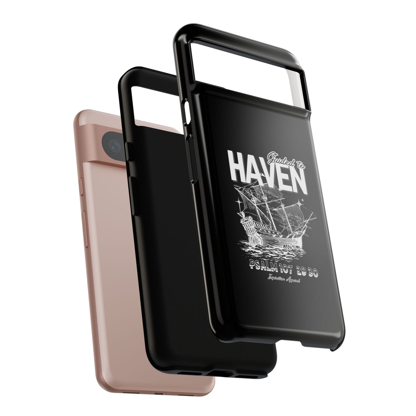 Guided to Haven Psalm 107:29–30 Stylish Phone Case