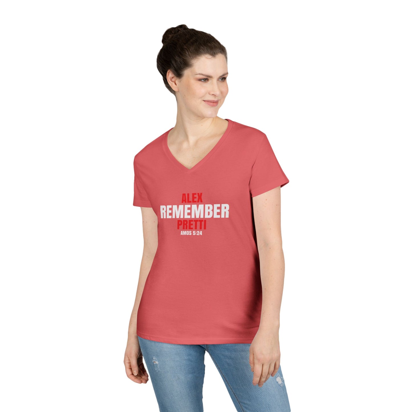 Remember Alex Pretti  Ladies' V-Neck T-Shirt