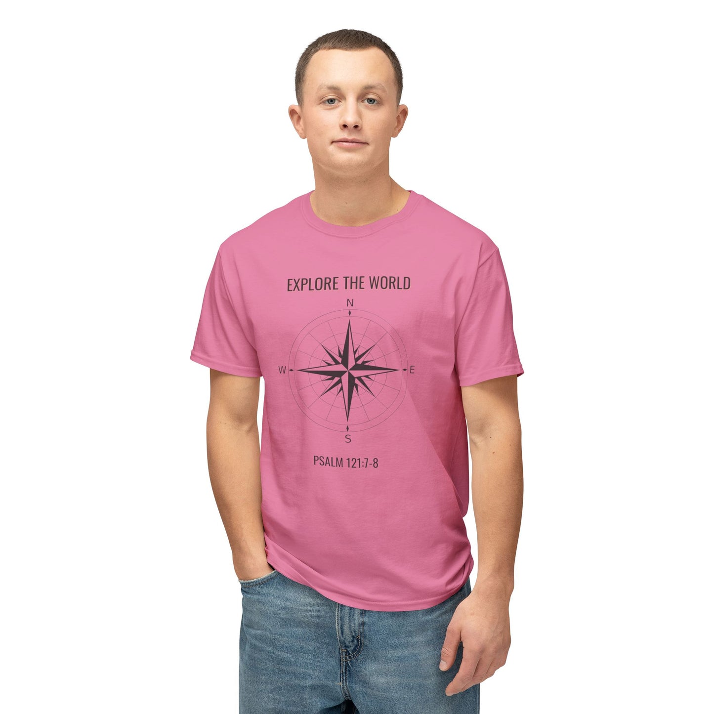 Explore The World Psalm 121:7-8Unisex HD Cotton™ T-shirt