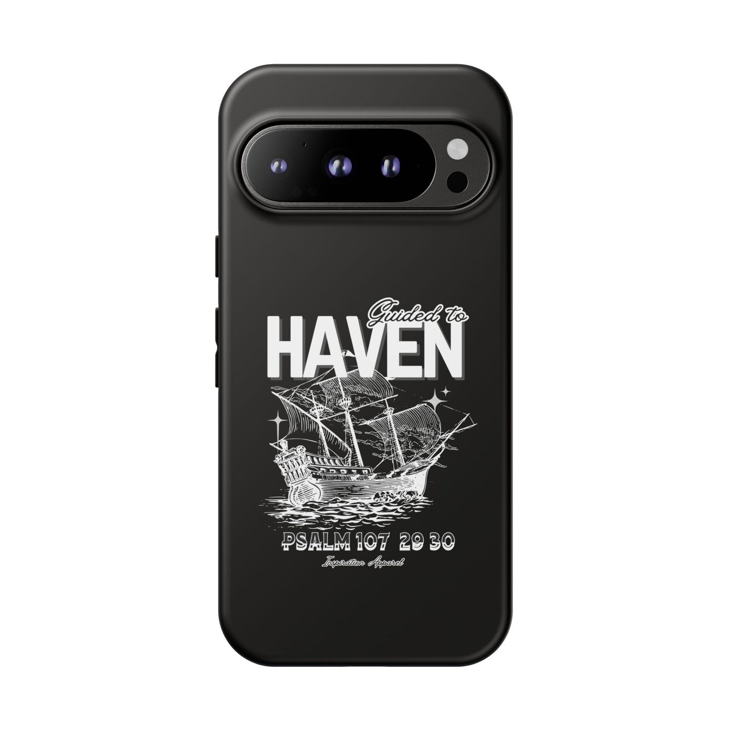 Guided to Haven Psalm 107:29–30 Stylish Phone Case