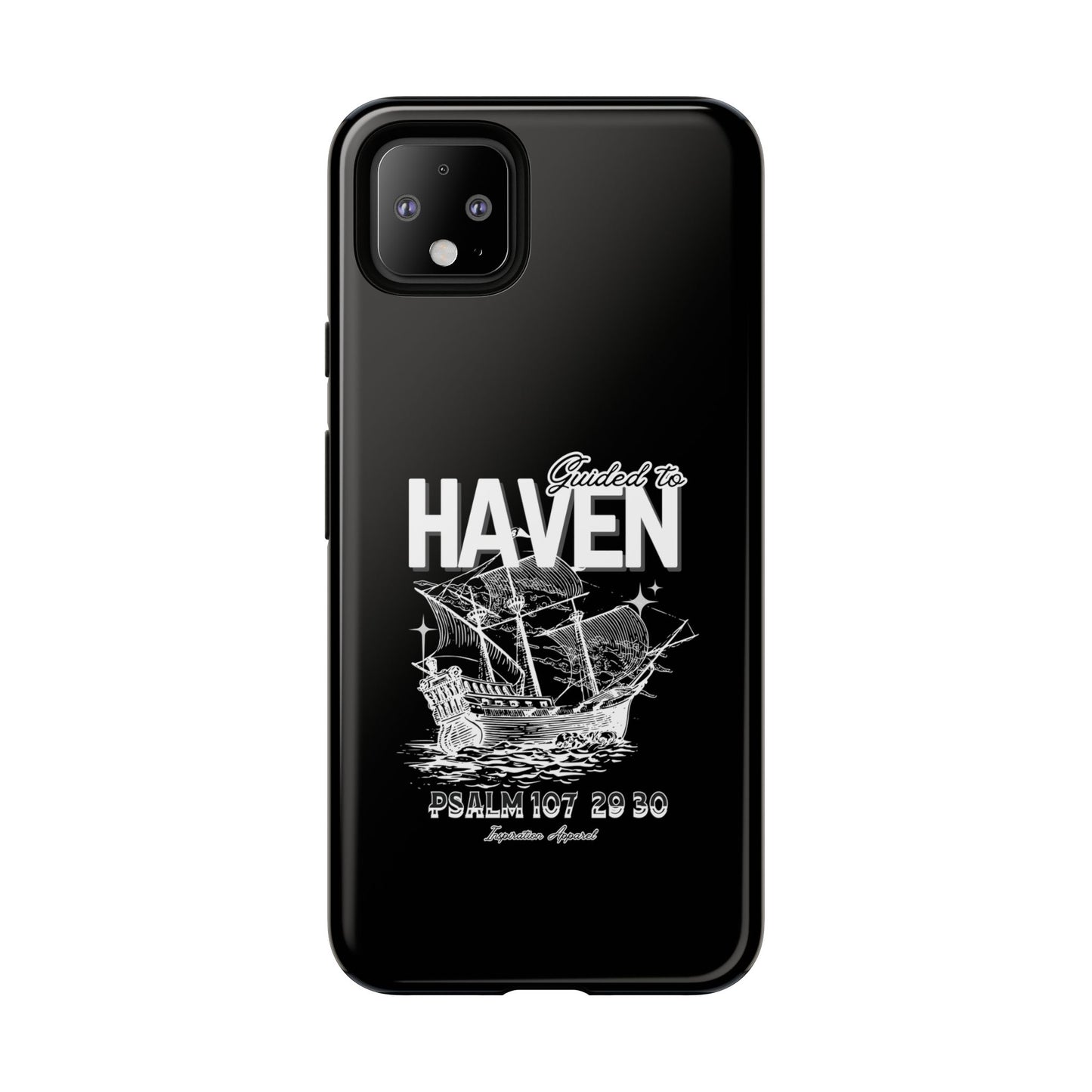 Guided to Haven Psalm 107:29–30 Stylish Phone Case