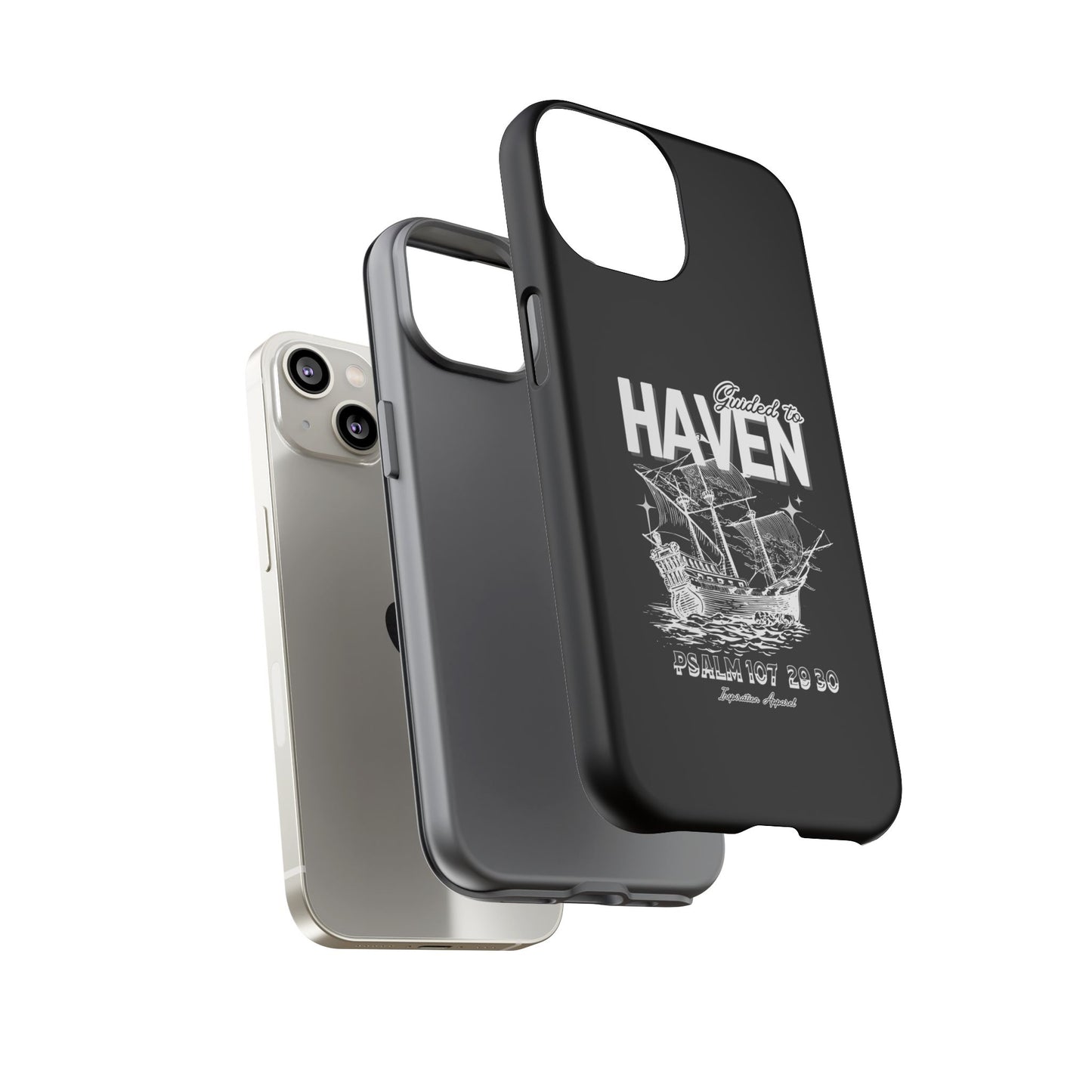 Guided to Haven Psalm 107:29–30 Stylish Phone Case