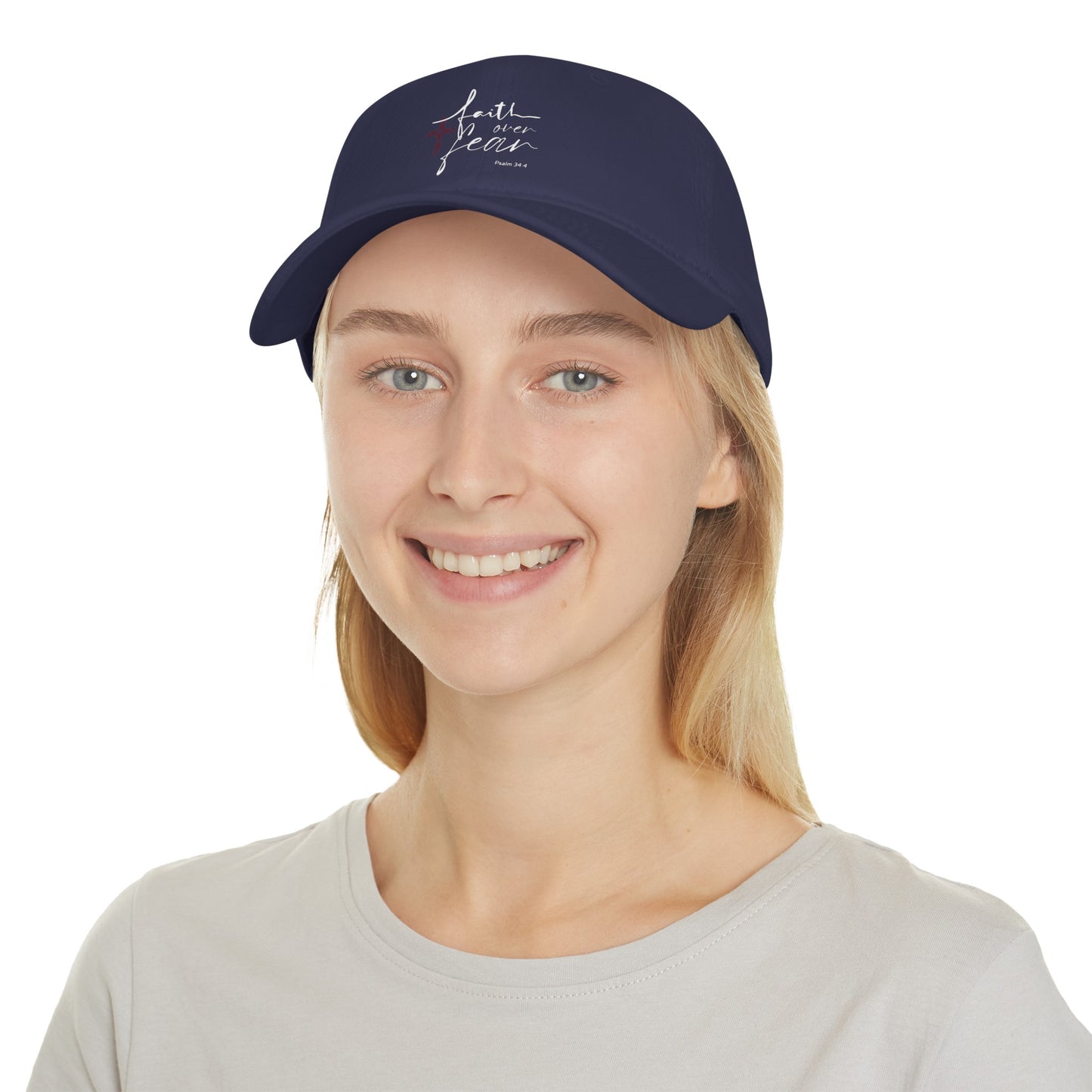 Ladies Faith Over Fear Psalm 34:4 Baseball Cap