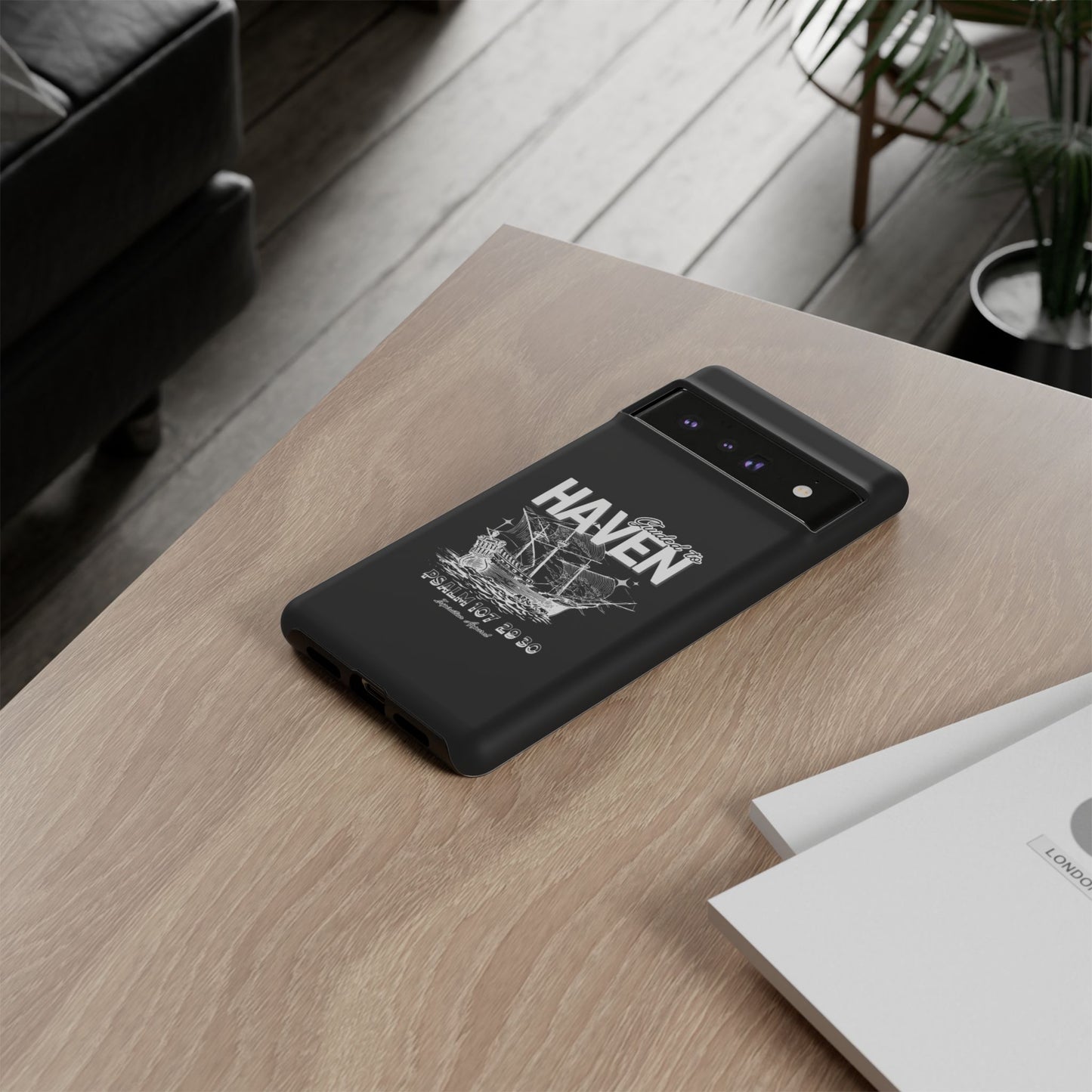Guided to Haven Psalm 107:29–30 Stylish Phone Case