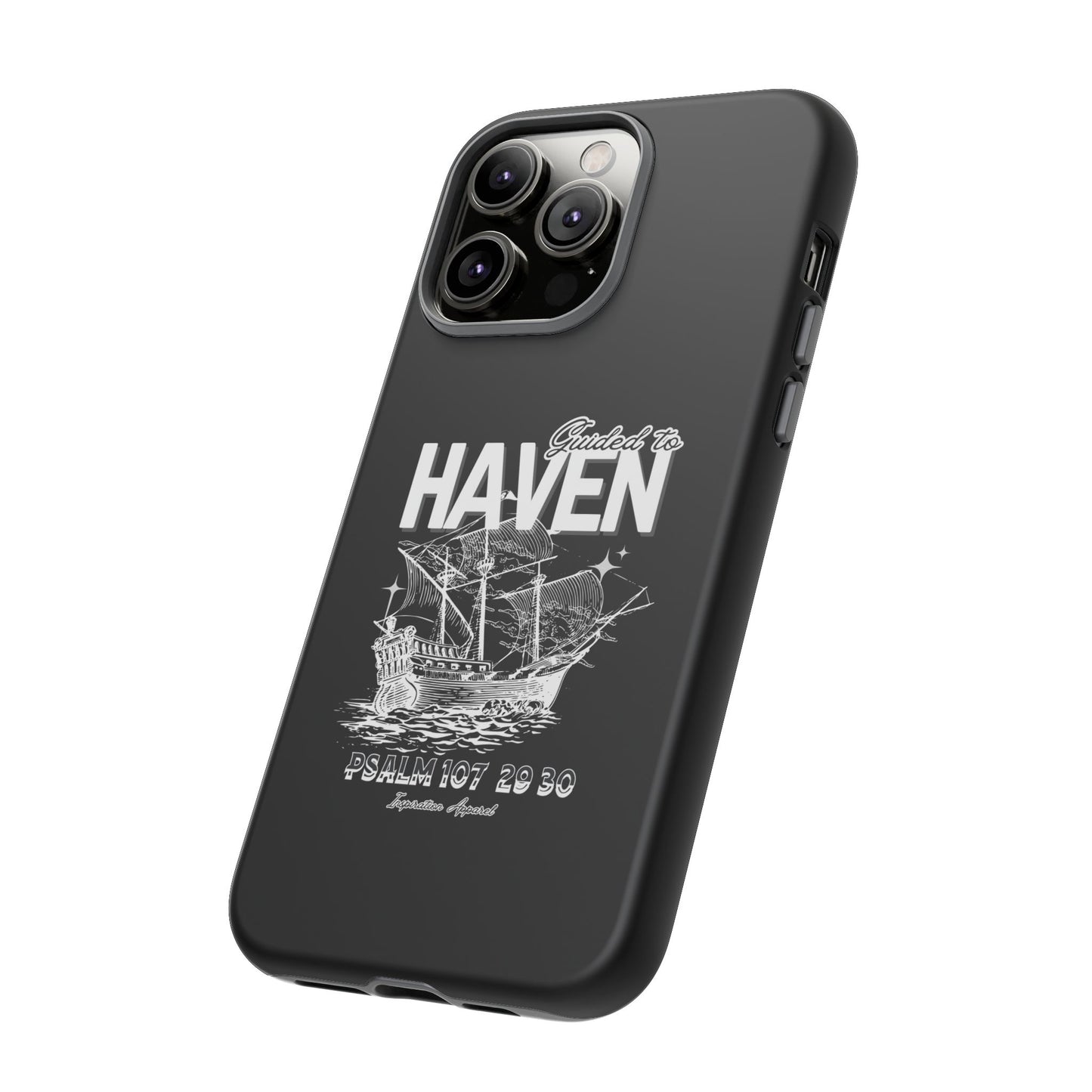Guided to Haven Psalm 107:29–30 Stylish Phone Case