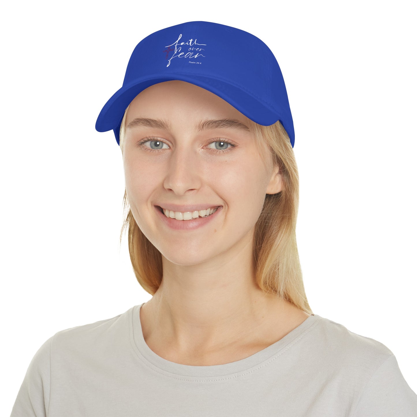 Ladies Faith Over Fear Psalm 34:4 Baseball Cap