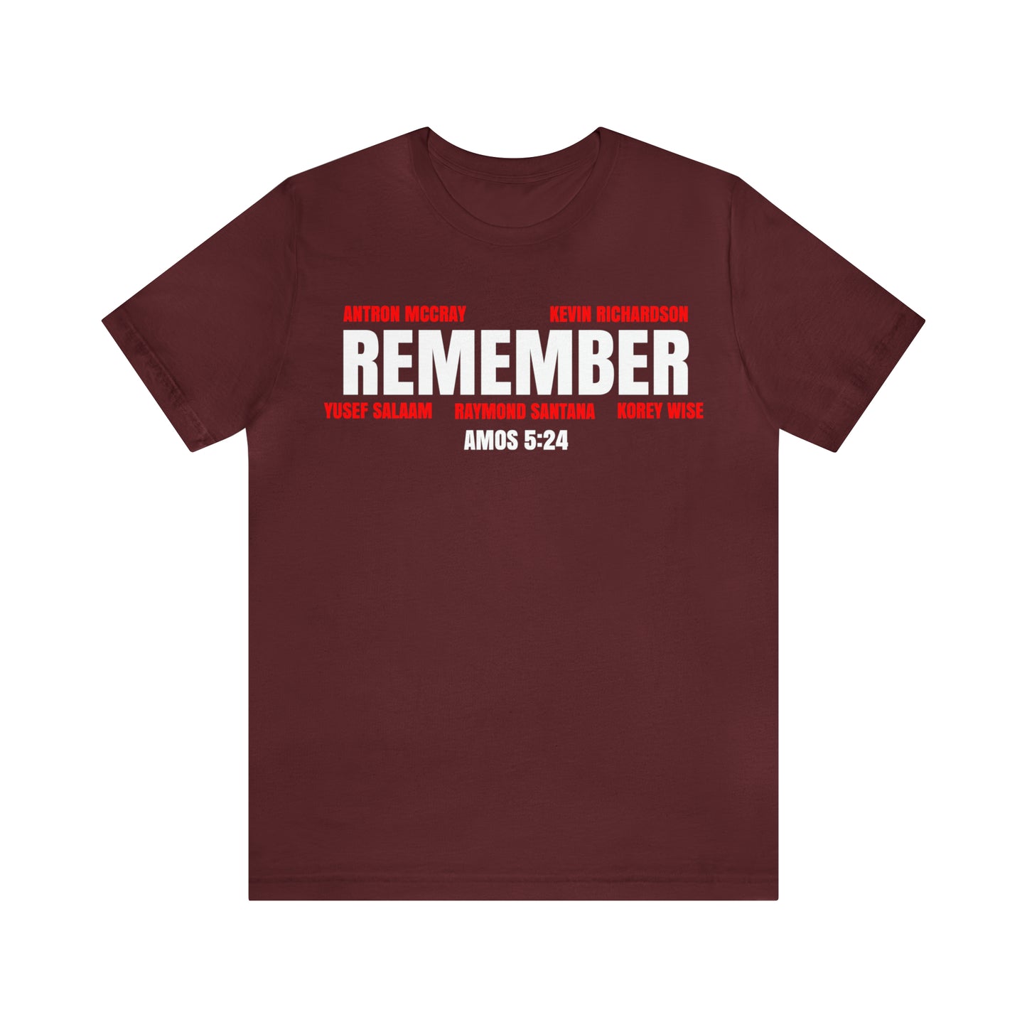 The Remember Series: The Central Park 5 Jersey Short Sleeve Tee