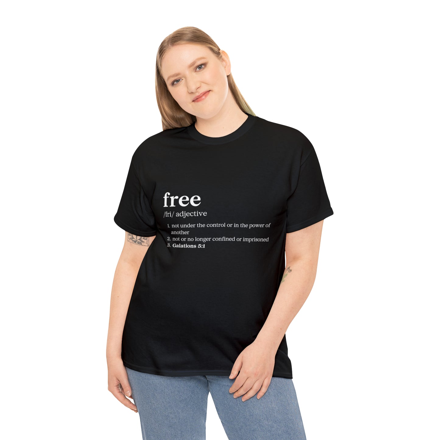 FREE -Galatians 5:1  Unisex Heavy Cotton Tee