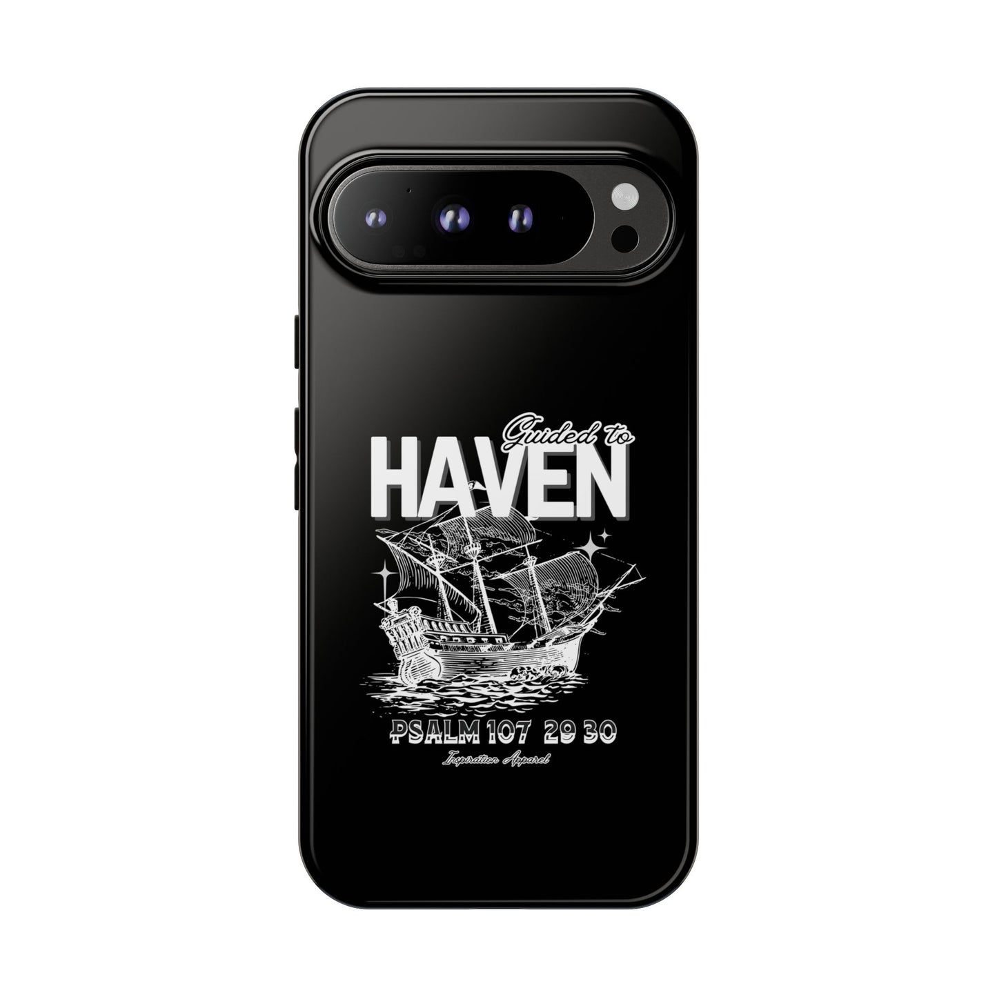 Guided to Haven Psalm 107:29–30 Stylish Phone Case