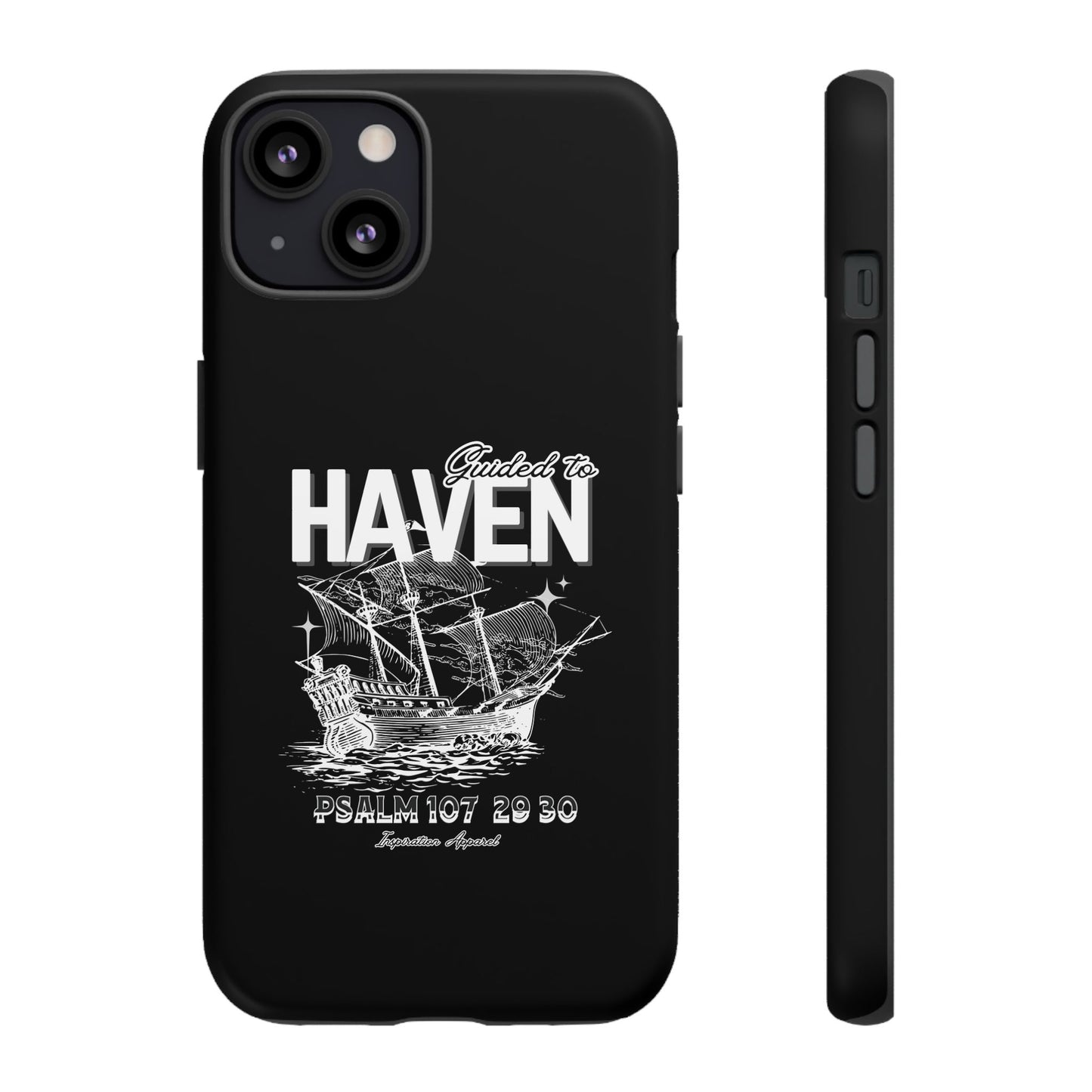 Guided to Haven Psalm 107:29–30 Stylish Phone Case