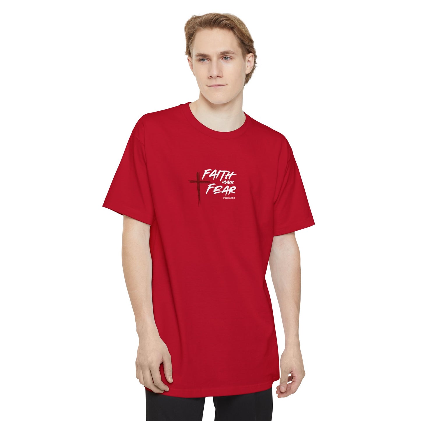 Faith Over Fear Psalm 34:4 Tall T-Shirt