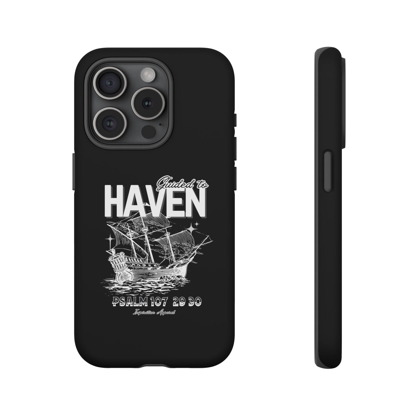 Guided to Haven Psalm 107:29–30 Stylish Phone Case