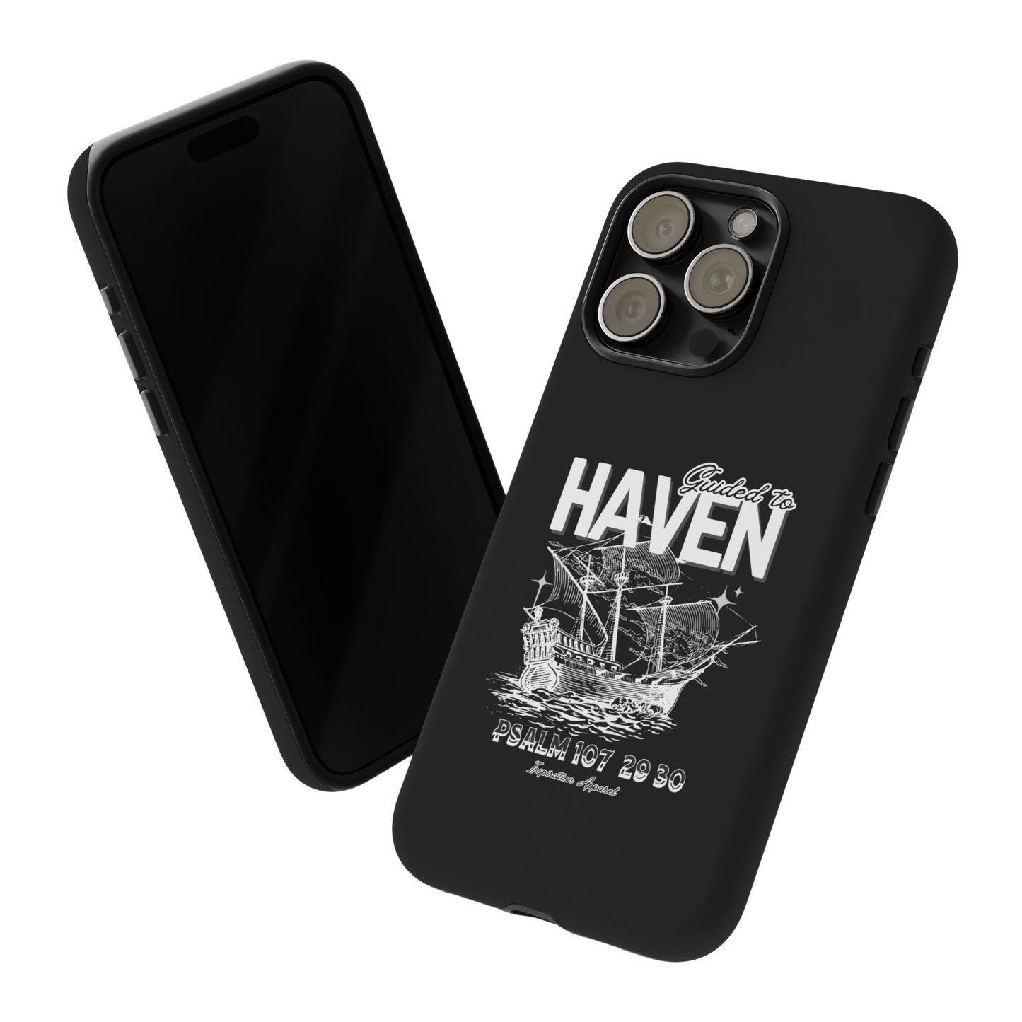 Guided to Haven Psalm 107:29–30 Stylish Phone Case