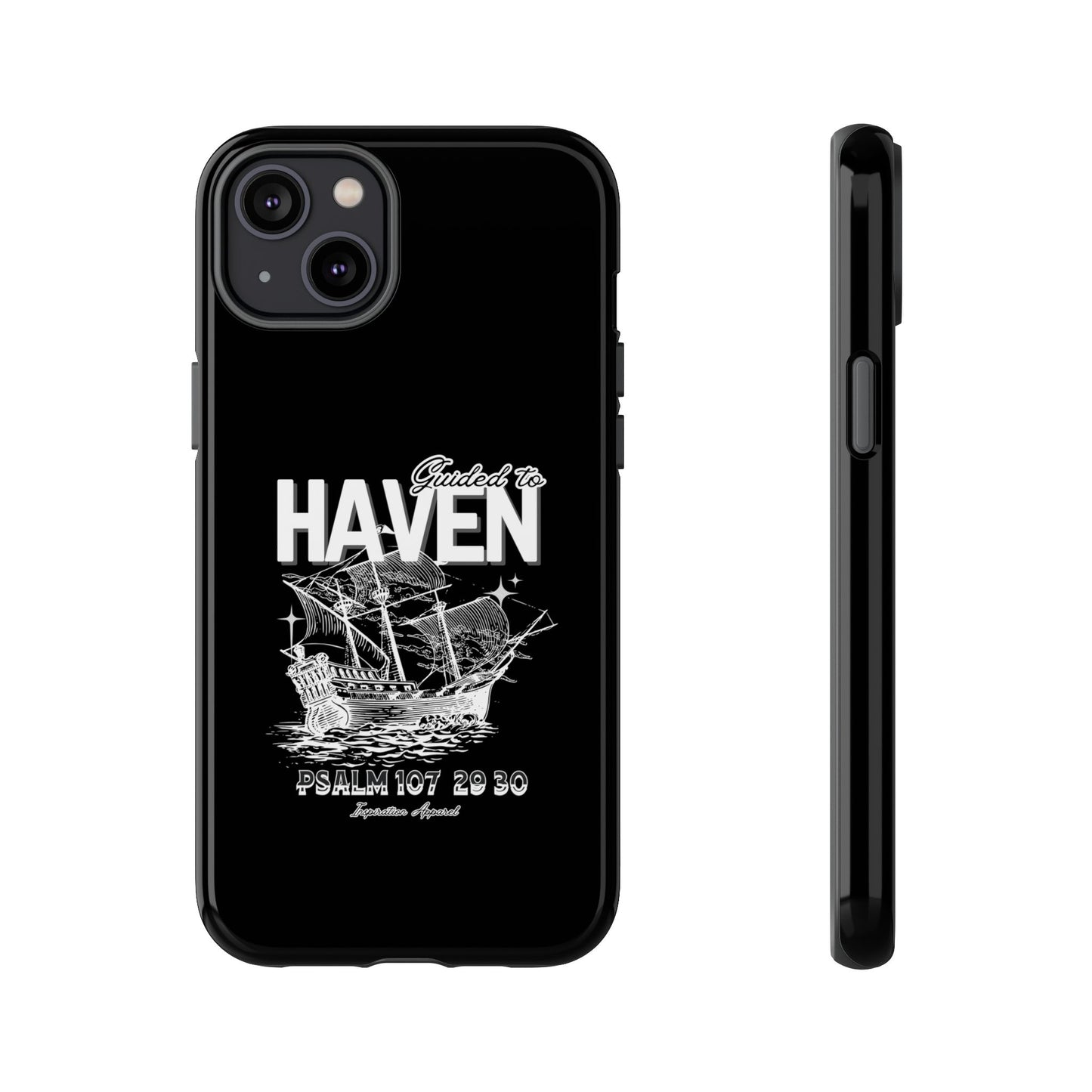 Guided to Haven Psalm 107:29–30 Stylish Phone Case