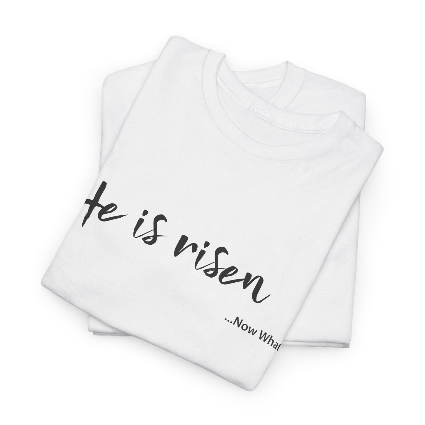 TWC - He Is Risen...Now What?-Unisex Heavy Cotton Tee