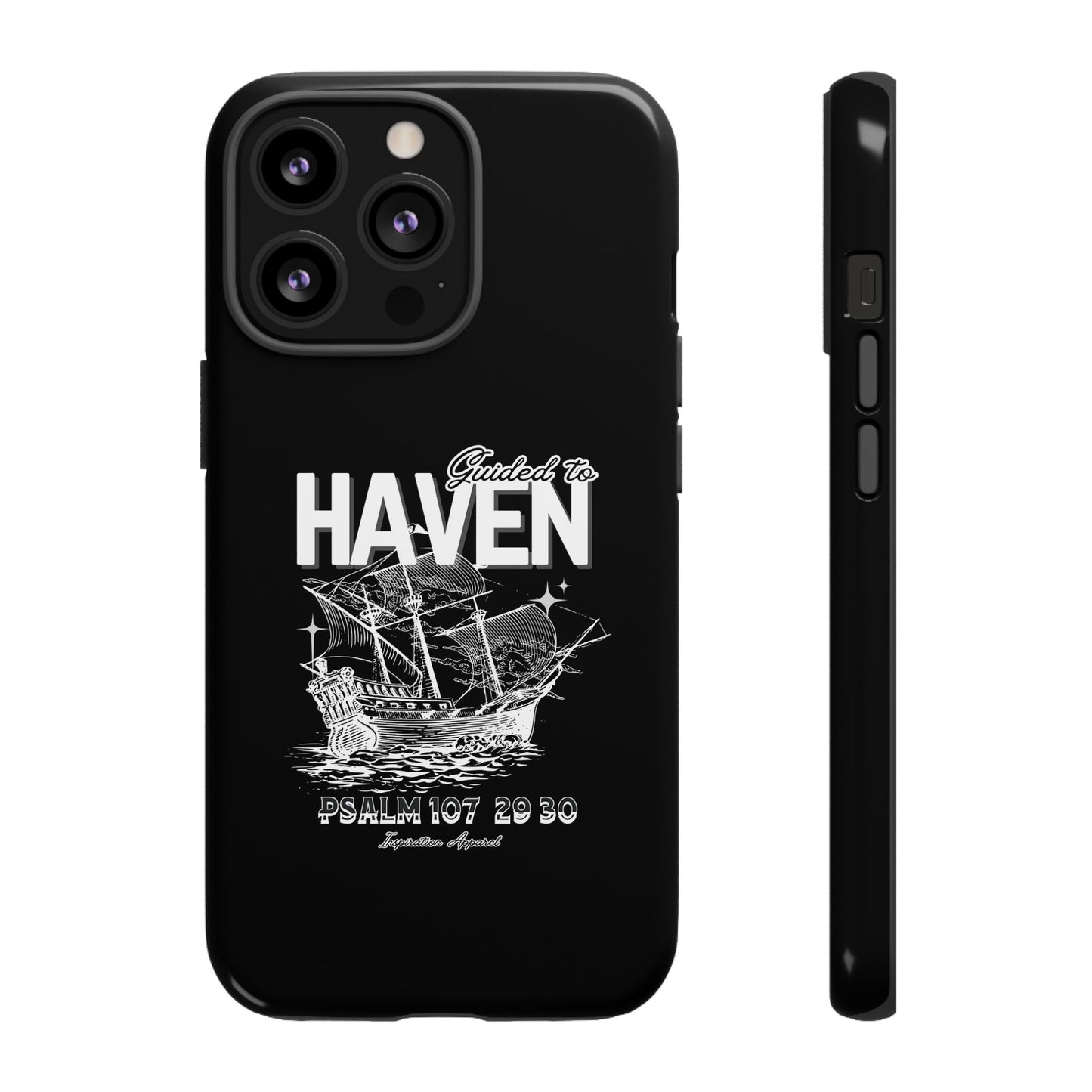 Guided to Haven Psalm 107:29–30 Stylish Phone Case