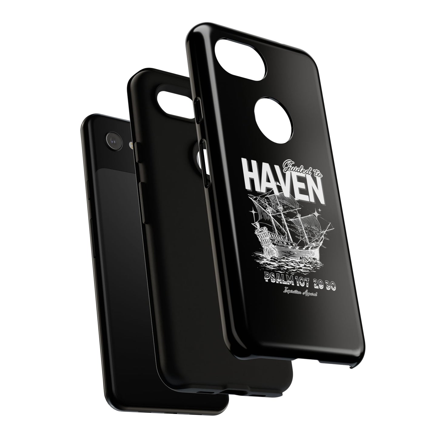 Guided to Haven Psalm 107:29–30 Stylish Phone Case