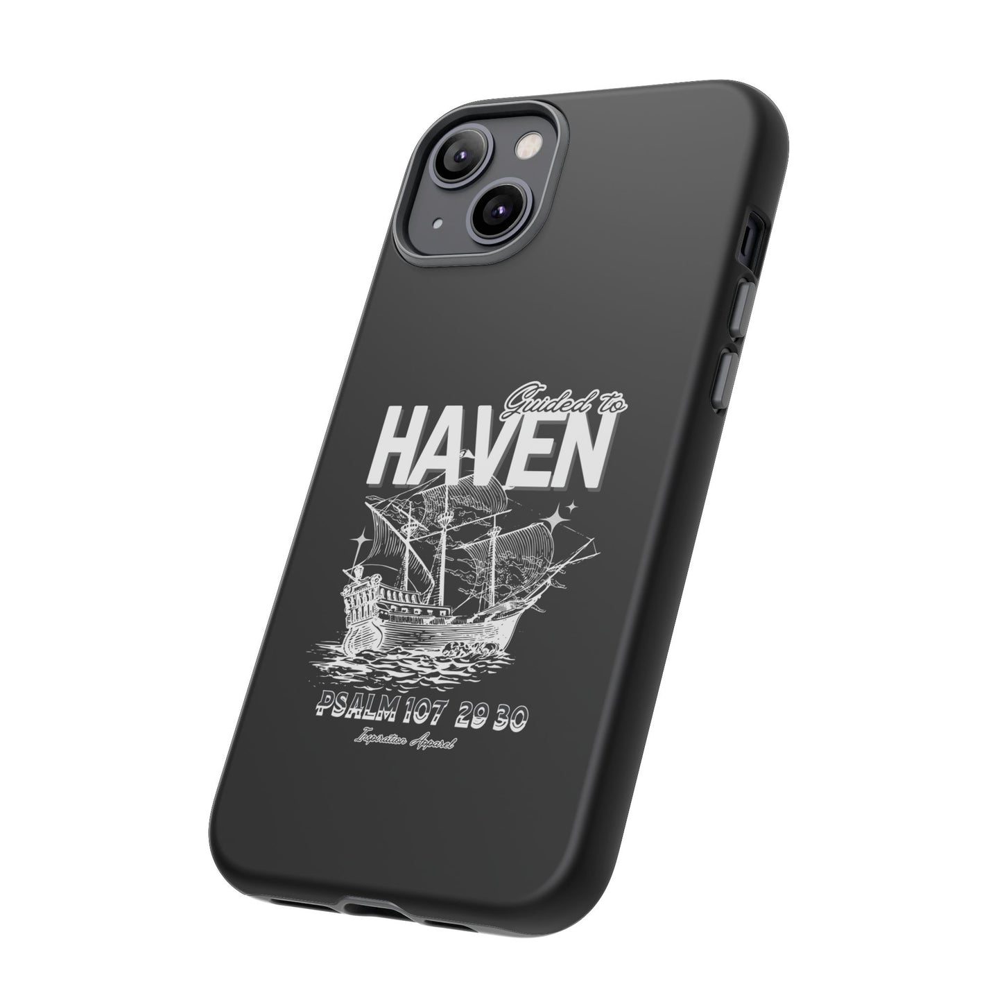 Guided to Haven Psalm 107:29–30 Stylish Phone Case