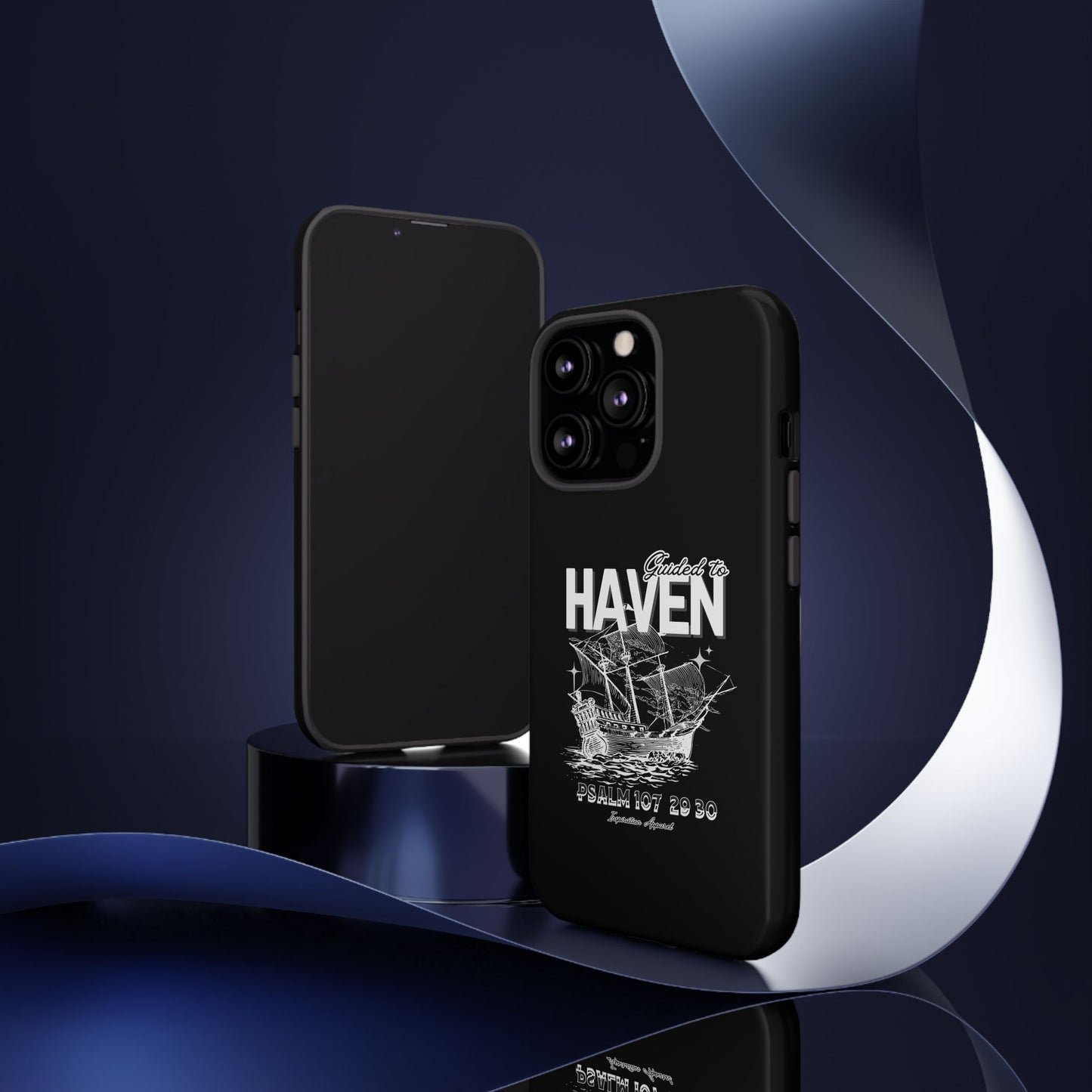 Guided to Haven Psalm 107:29–30 Stylish Phone Case