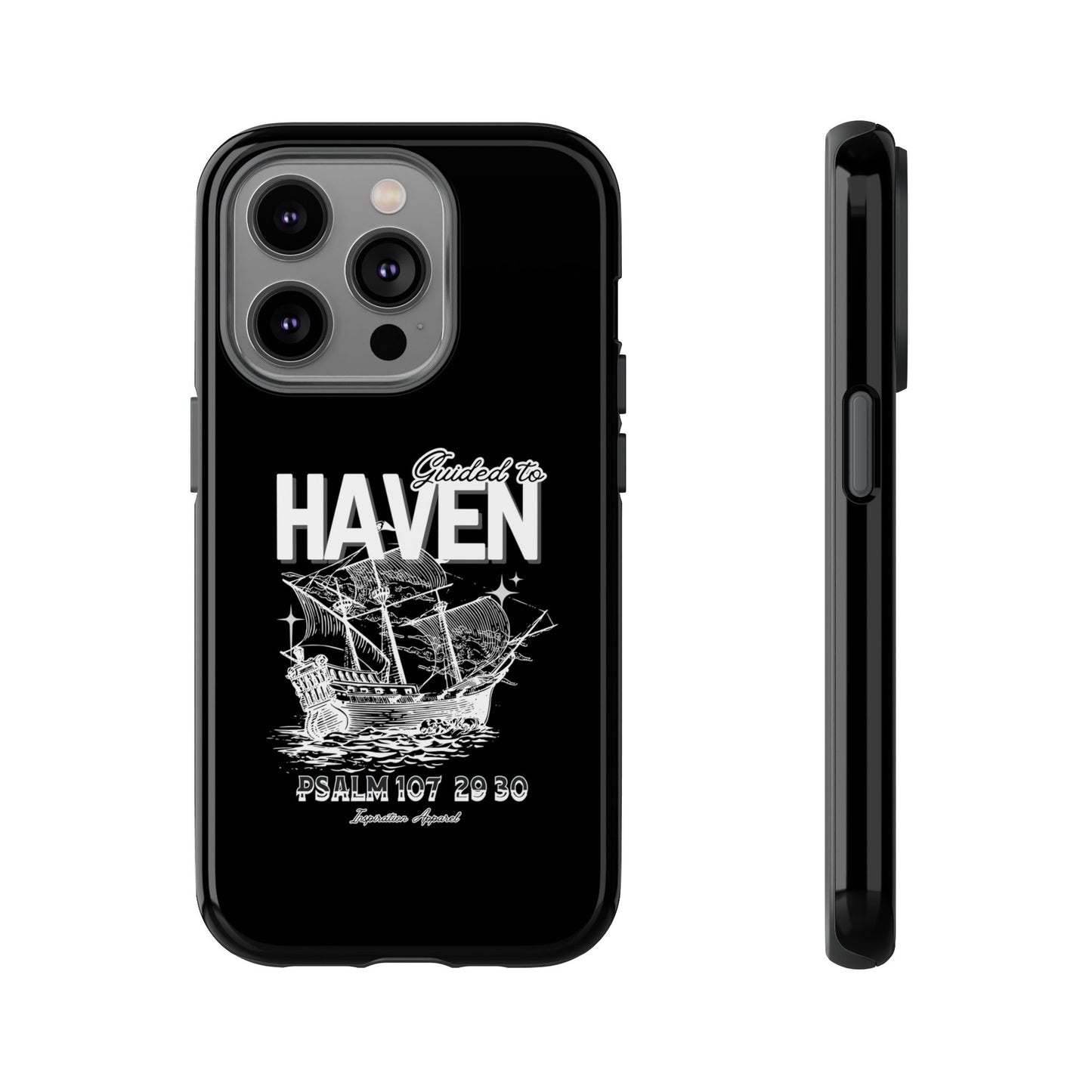 Guided to Haven Psalm 107:29–30 Stylish Phone Case