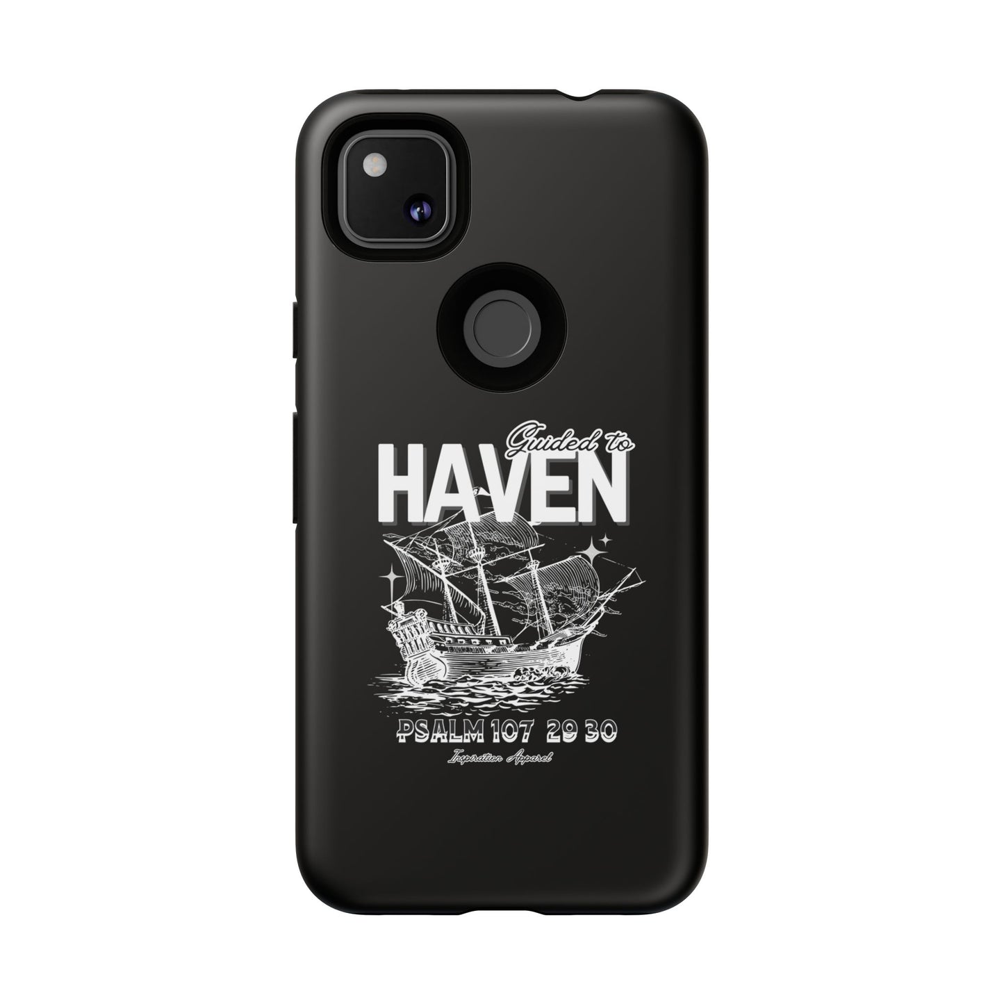 Guided to Haven Psalm 107:29–30 Stylish Phone Case